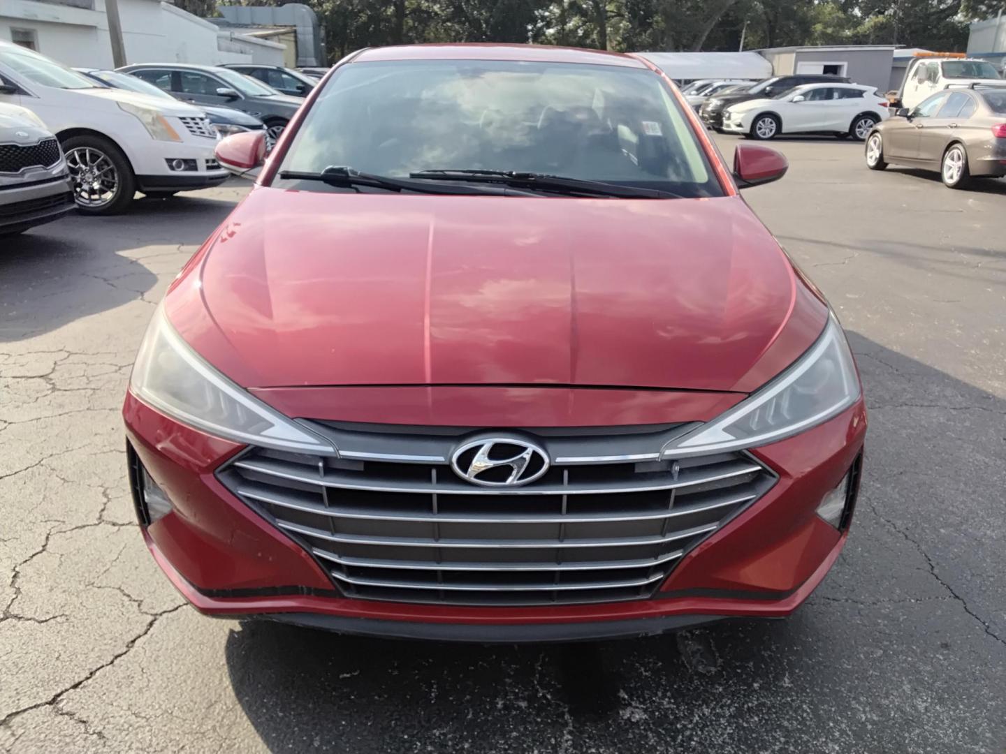 2019 RED /Beige Hyundai Elantra Limited (5NPD84LF2KH) with an 1.8L L4 DOHC 16V engine, 6A transmission, located at 6112 N Florida Avenue, Tampa, FL, 33604, (888) 521-5131, 27.954929, -82.459534 - 499$ down plus tax & tag. - Photo#1