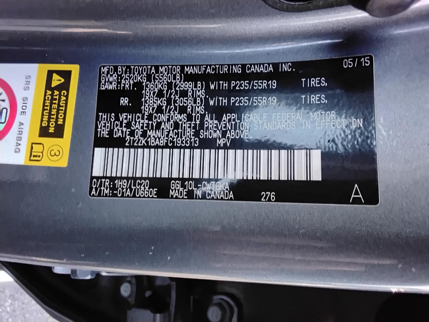 2015 GRAY /Black Lexus RX 350 FWD (2T2ZK1BA8FC) with an 3.5L V6 DOHC 24V engine, 6-Speed Automatic transmission, located at 6112 N Florida Avenue, Tampa, FL, 33604, (888) 521-5131, 27.954929, -82.459534 - 499$ down plus tax & tag. - Photo#23