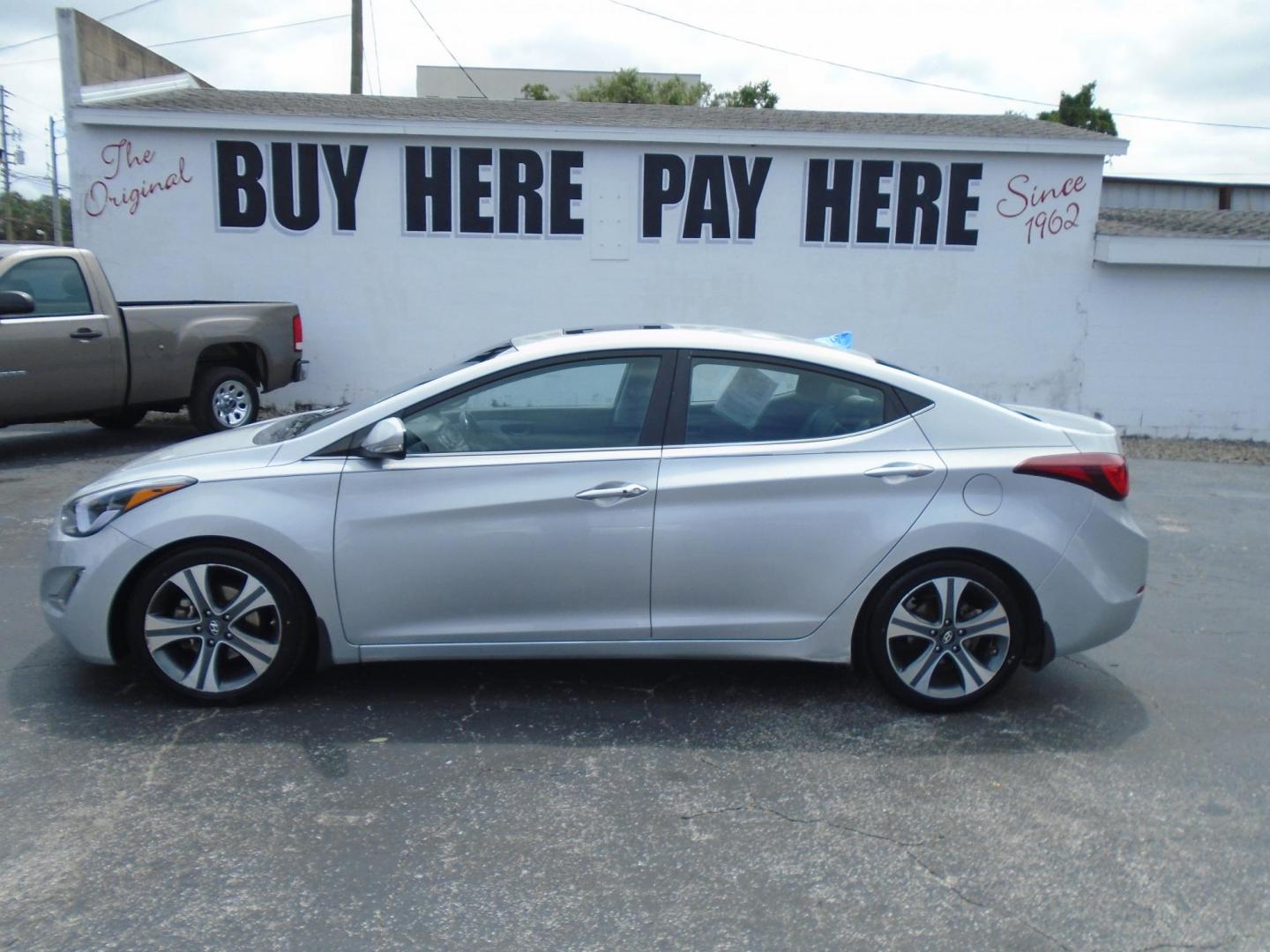 2015 SILVER /Grey Hyundai Elantra (KMHDH4AH5FU) , located at 6112 N Florida Avenue, Tampa, FL, 33604, (888) 521-5131, 27.954929, -82.459534 - 499$ down plus tax & tag. - Photo#0