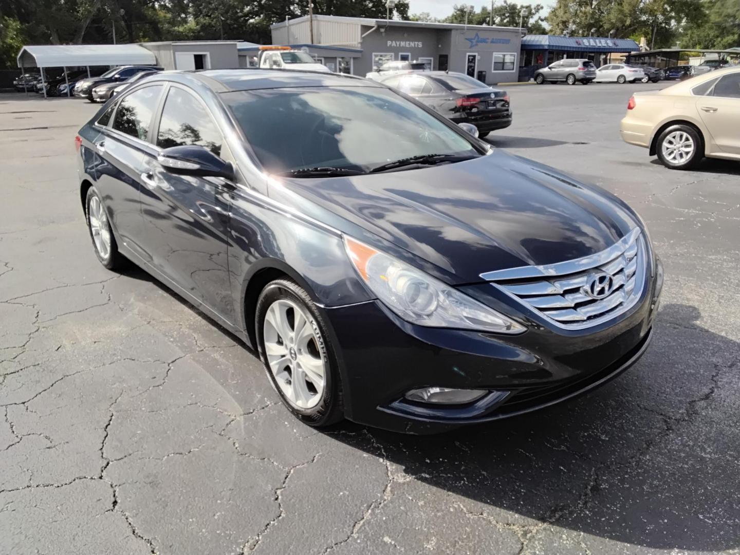 2013 Blue /Grey Hyundai Sonata (5NPEC4AC3DH) , located at 6112 N Florida Avenue, Tampa, FL, 33604, (888) 521-5131, 27.954929, -82.459534 - $499 DOWN PLUS TAX & TAG. - Photo#2