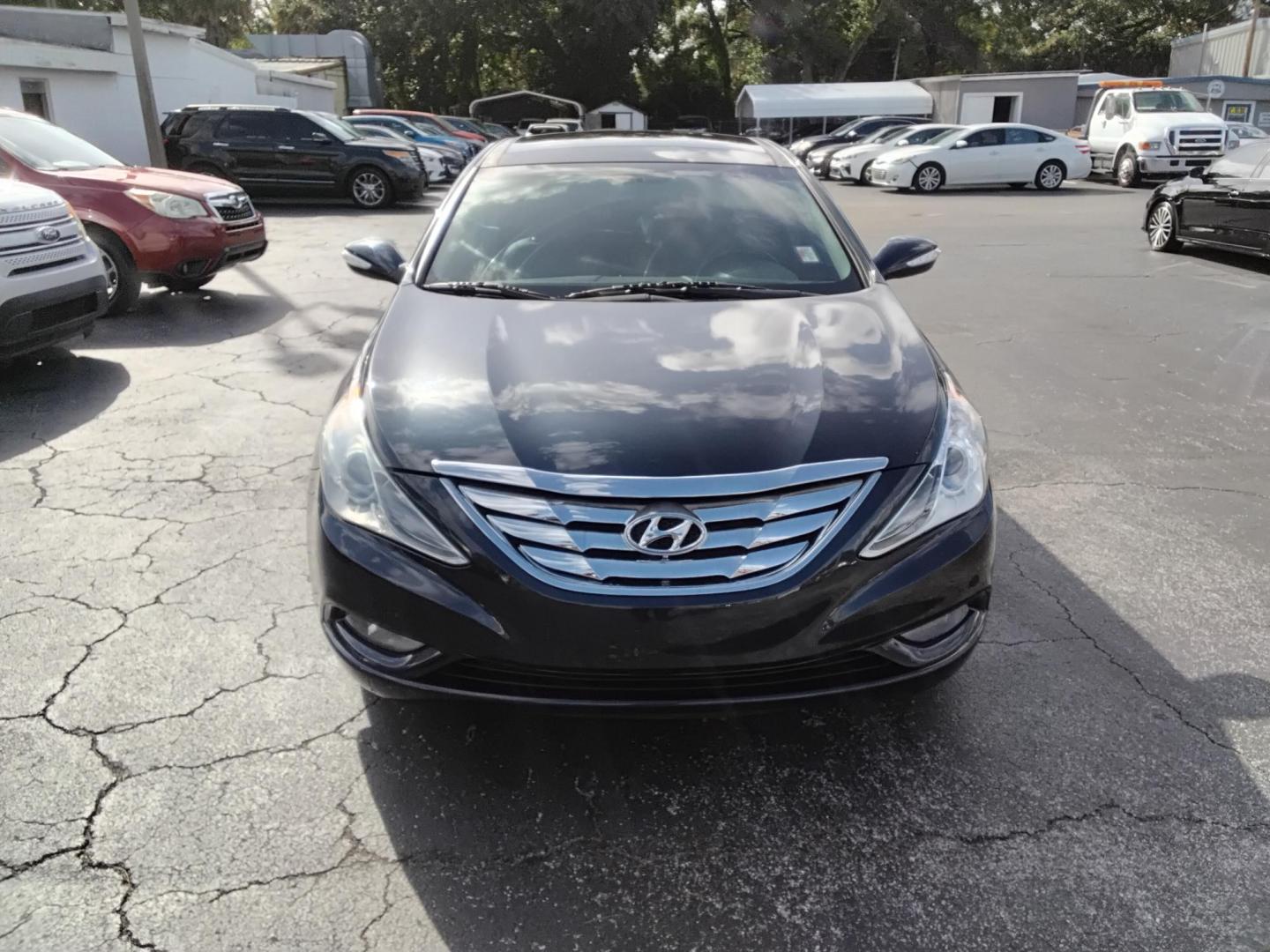 2013 Blue /Grey Hyundai Sonata (5NPEC4AC3DH) , located at 6112 N Florida Avenue, Tampa, FL, 33604, (888) 521-5131, 27.954929, -82.459534 - $499 DOWN PLUS TAX & TAG. - Photo#1