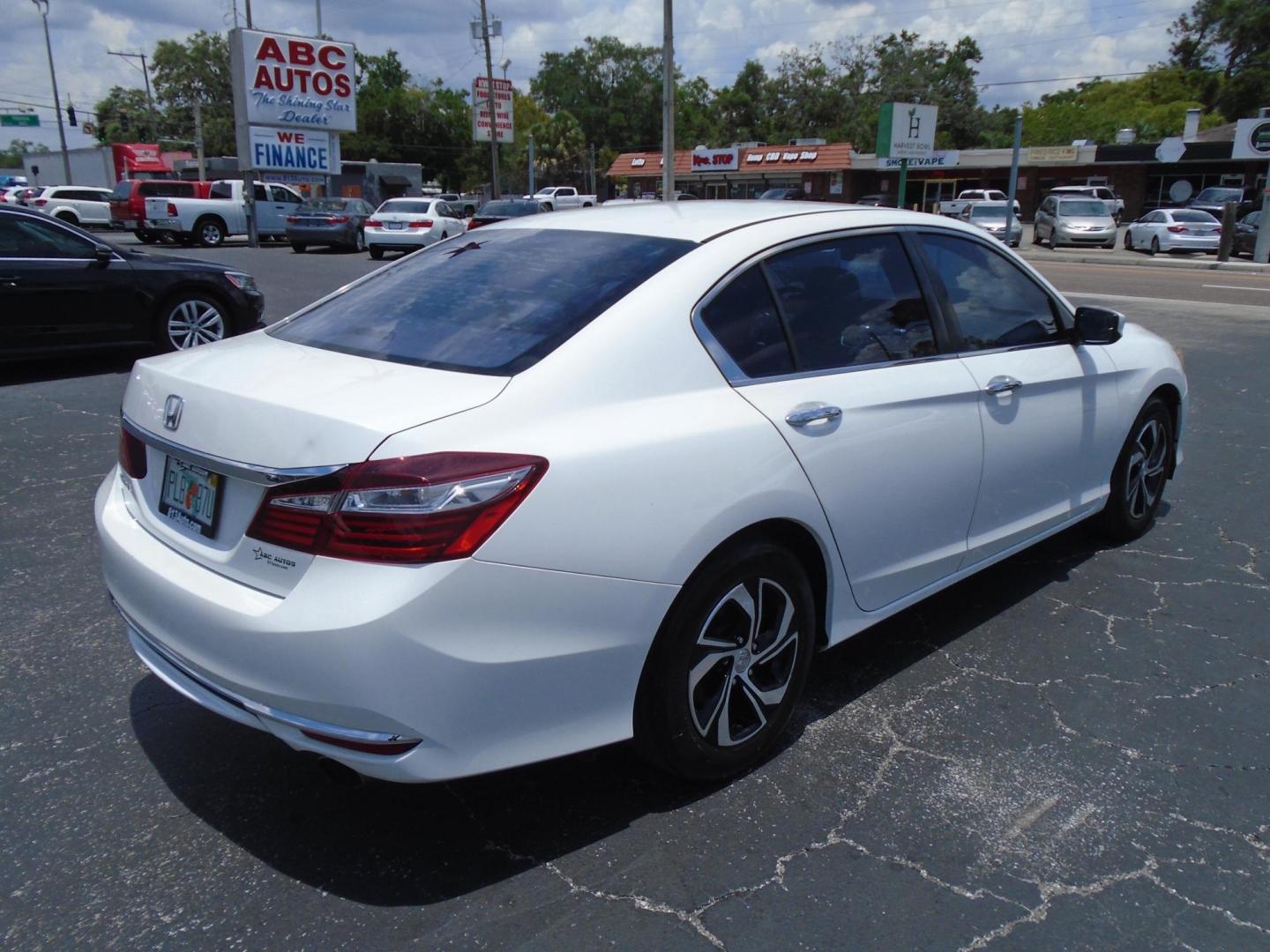 2017 WHITE Honda Accord LX Sedan CVT (1HGCR2F30HA) with an 2.4L L4 DOHC 16V engine, CVT transmission, located at 6112 N Florida Avenue, Tampa, FL, 33604, (888) 521-5131, 27.954929, -82.459534 - Photo#8