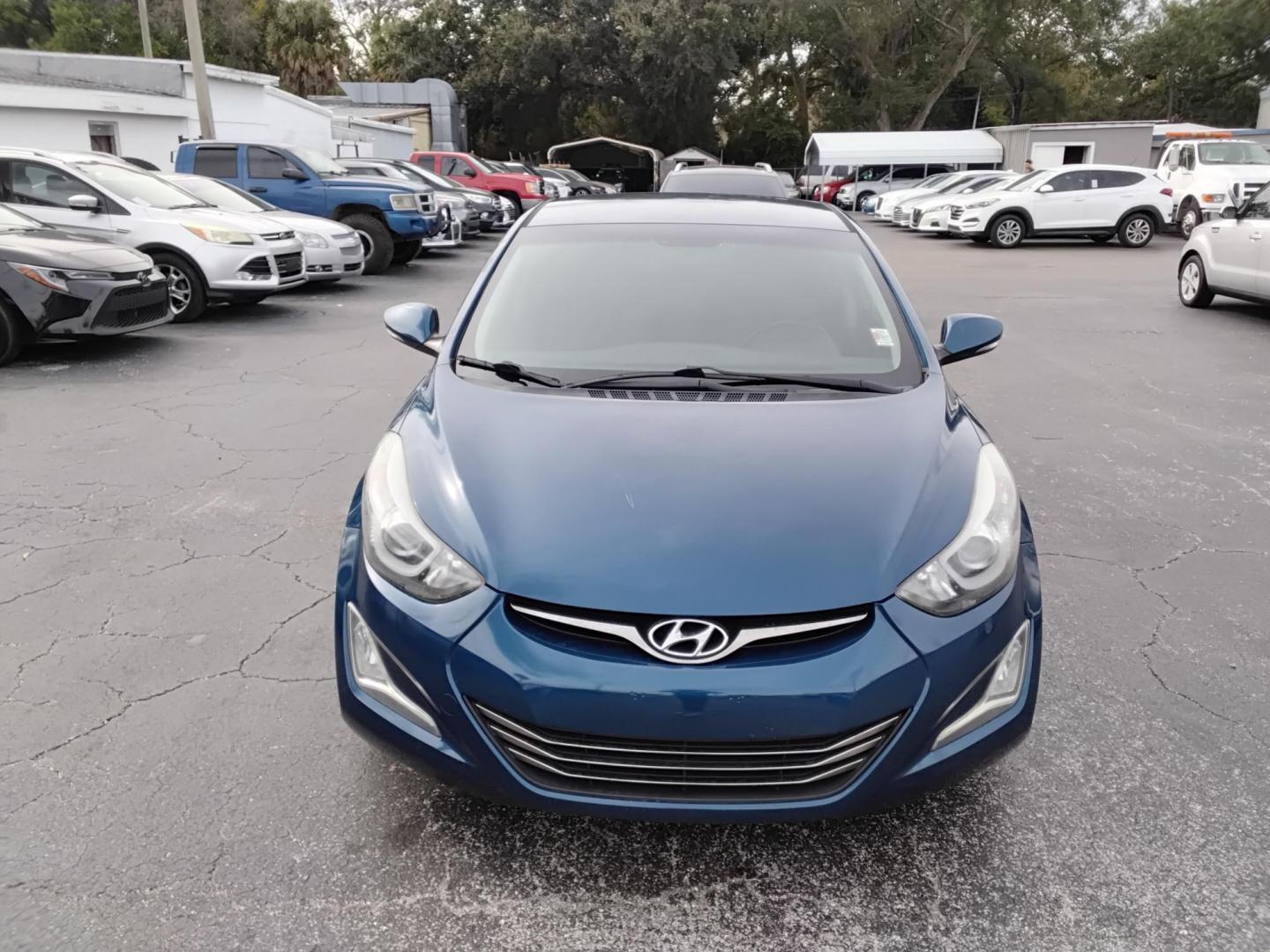 2015 DK BLUE /Grey Hyundai Elantra (KMHDH4AEXFU) , located at 6112 N Florida Avenue, Tampa, FL, 33604, (888) 521-5131, 27.954929, -82.459534 - $499 down plus tax & tag. - Photo#2