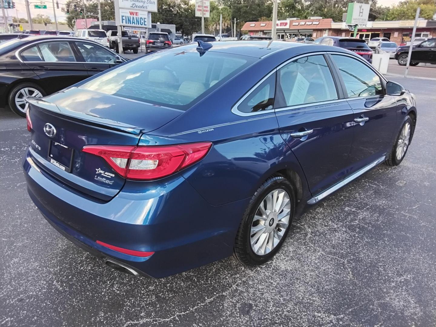 2015 Blue /Grey Hyundai Sonata (5NPE34AF6FH) , located at 6112 N Florida Avenue, Tampa, FL, 33604, (888) 521-5131, 27.954929, -82.459534 - 499$ DOWN PLUS TAX & TAG. - Photo#6