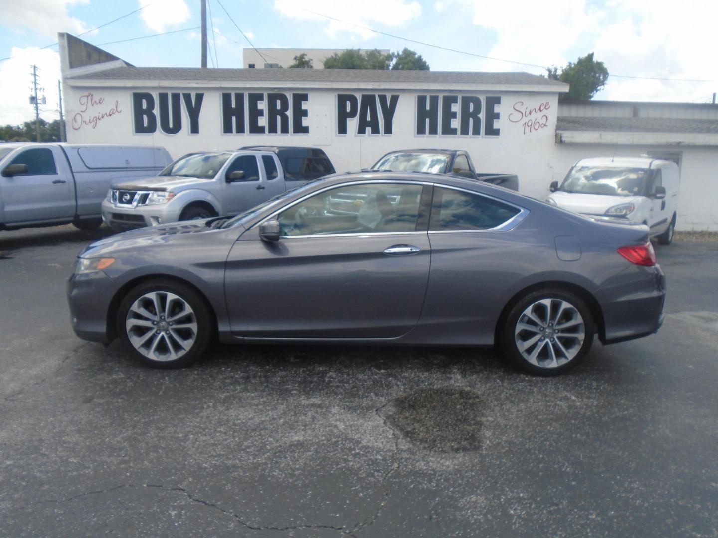 2015 Honda Accord EX-L V6 Coupe AT (1HGCT2B84FA) with an 3.5L V6 SOHC 24V engine, 6-Speed Automatic transmission, located at 6112 N Florida Avenue, Tampa, FL, 33604, (888) 521-5131, 27.954929, -82.459534 - Photo#0