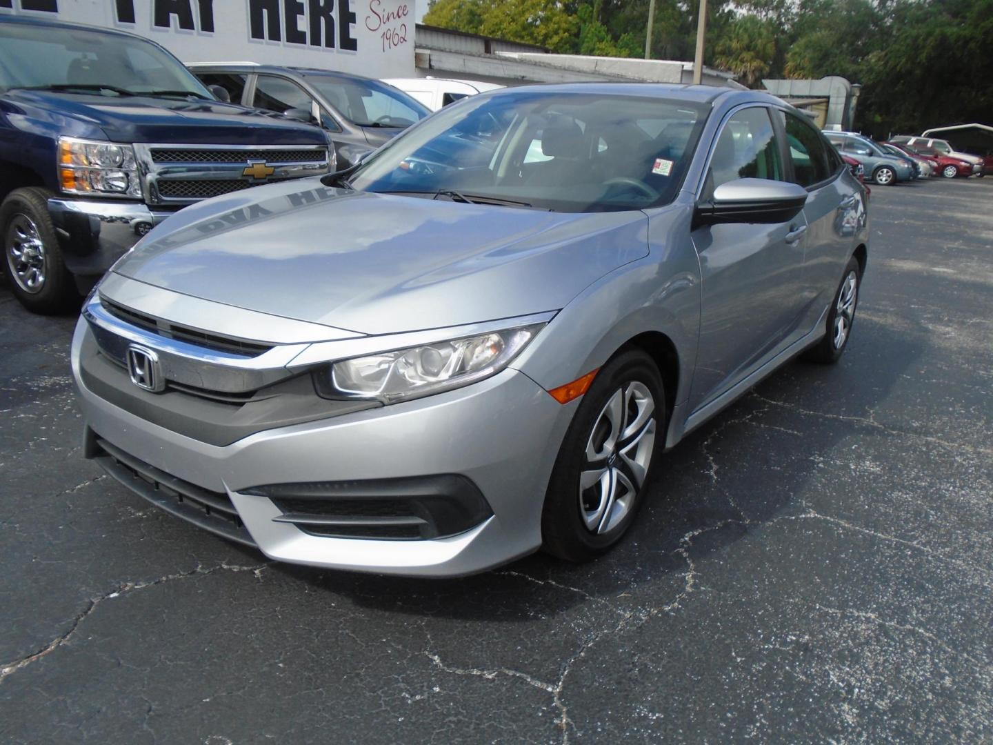 2016 Honda Civic LX Sedan CVT (19XFC2F50GE) with an 2.0L L4 DOHC 16V engine, CVT transmission, located at 6112 N Florida Avenue, Tampa, FL, 33604, (888) 521-5131, 27.954929, -82.459534 - Photo#2