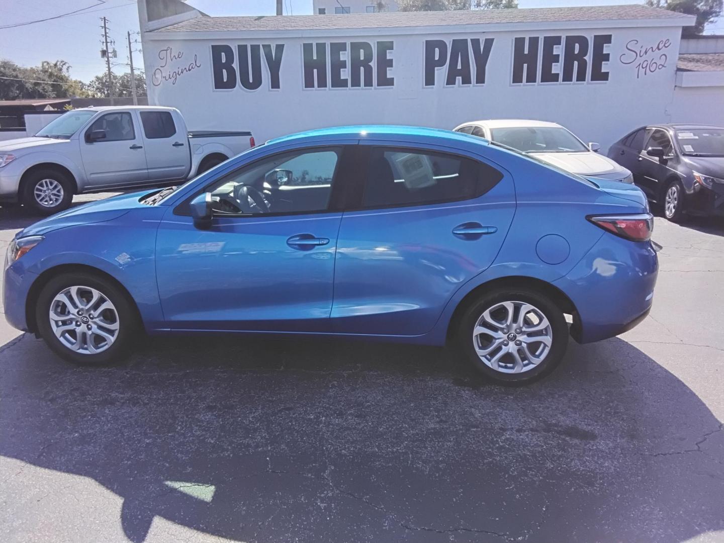 2017 BLUE /Grey Scion Yaris iA 6M (3MYDLBYV1HY) with an 1.5L L4 DOHC 16V engine, 6M transmission, located at 6112 N Florida Avenue, Tampa, FL, 33604, (888) 521-5131, 27.954929, -82.459534 - $499 down plus tax & tag. - Photo#0