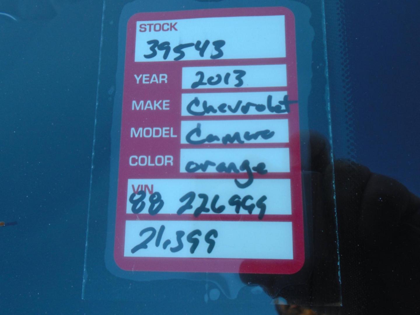 2013 Chevrolet Camaro Coupe 2LT (2G1FC1E35D9) with an 3.6L V6 DOHC 24V FFV engine, 6-Speed Automatic transmission, located at 6112 N Florida Avenue, Tampa, FL, 33604, (888) 521-5131, 27.954929, -82.459534 - Photo#10