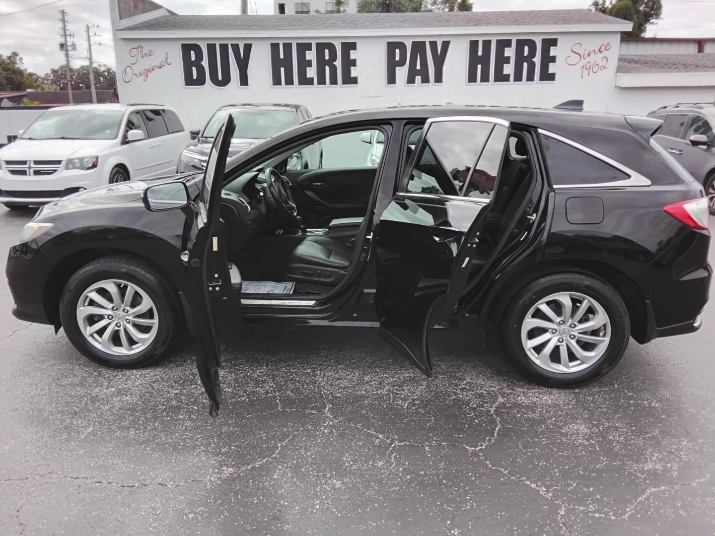 2016 BLACK /Black Acura RDX 6-Spd AT w/ Technology Package (5J8TB3H58GL) with an 2.3L L4 DOHC 16V engine, 6-Speed Automatic transmission, located at 6112 N Florida Avenue, Tampa, FL, 33604, (888) 521-5131, 27.954929, -82.459534 - 499$ down plus tax & tag. - Photo#1