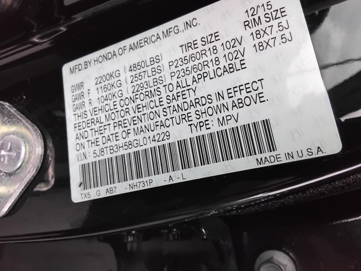 2016 BLACK /Black Acura RDX 6-Spd AT w/ Technology Package (5J8TB3H58GL) with an 2.3L L4 DOHC 16V engine, 6-Speed Automatic transmission, located at 6112 N Florida Avenue, Tampa, FL, 33604, (888) 521-5131, 27.954929, -82.459534 - 499$ down plus tax & tag. - Photo#22