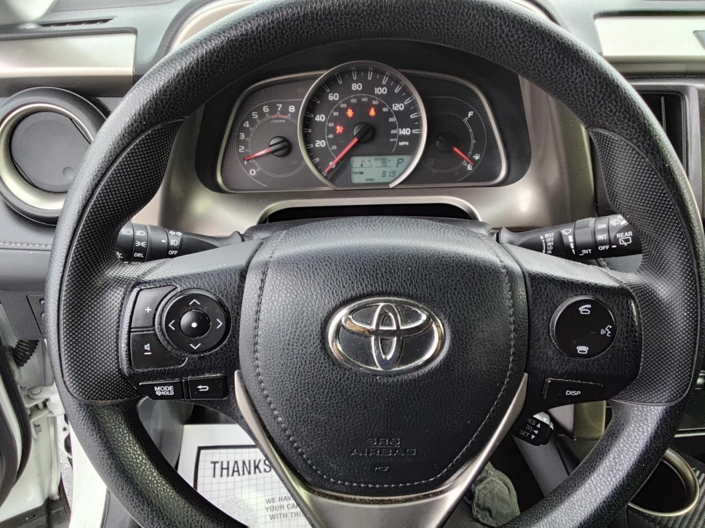 2014 White /Black Toyota RAV4 XLE FWD (JTMWFREV9EJ) with an 2.5L L4 DOHC 16V engine, 6-Speed Automatic transmission, located at 6112 N Florida Avenue, Tampa, FL, 33604, (888) 521-5131, 27.954929, -82.459534 - $499 down plus tax & tag. - Photo#9