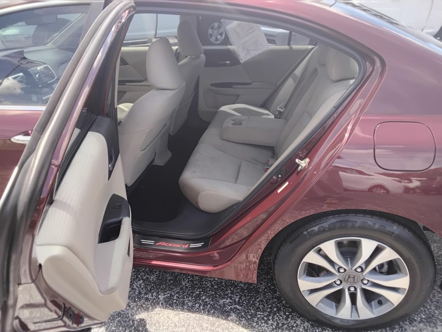 2014 RED /Beige Honda Accord LX Sedan CVT (1HGCR2F31EA) with an 2.4L L4 DOHC 16V engine, Continuously Variable Transmission transmission, located at 6112 N Florida Avenue, Tampa, FL, 33604, (888) 521-5131, 27.954929, -82.459534 - $499 DOWN PLUS TAX & TAG.- Photo#6