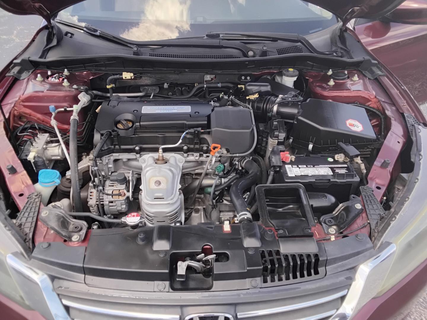 2014 RED /Beige Honda Accord LX Sedan CVT (1HGCR2F31EA) with an 2.4L L4 DOHC 16V engine, Continuously Variable Transmission transmission, located at 6112 N Florida Avenue, Tampa, FL, 33604, (888) 521-5131, 27.954929, -82.459534 - $499 DOWN PLUS TAX & TAG.- Photo#8
