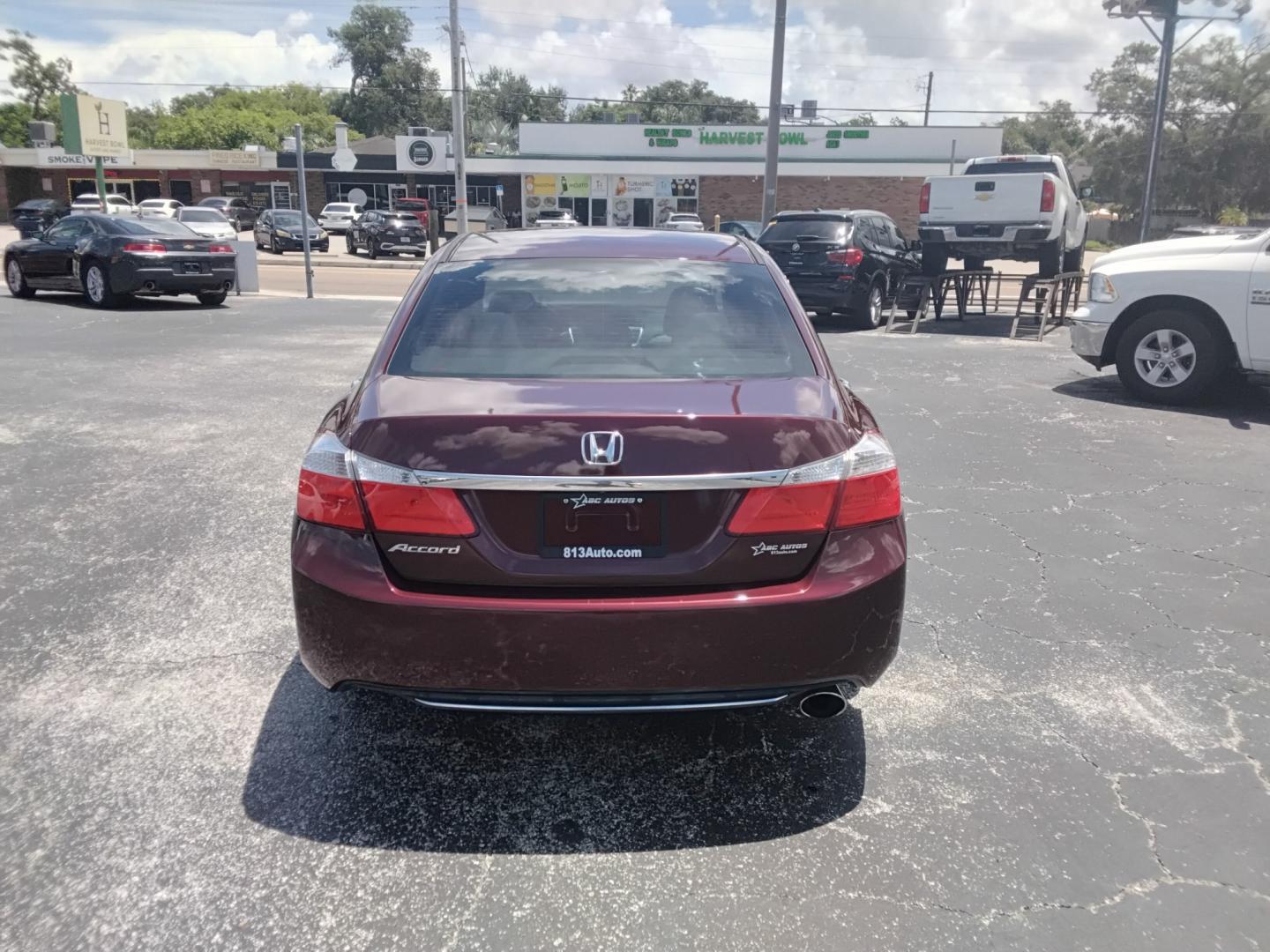2014 RED /Beige Honda Accord LX Sedan CVT (1HGCR2F31EA) with an 2.4L L4 DOHC 16V engine, Continuously Variable Transmission transmission, located at 6112 N Florida Avenue, Tampa, FL, 33604, (888) 521-5131, 27.954929, -82.459534 - $499 DOWN PLUS TAX & TAG.- Photo#3