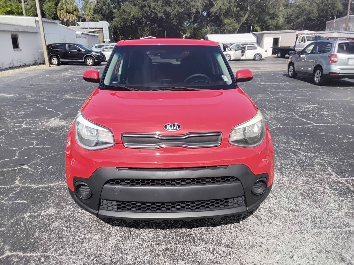 2019 RED /Black Kia Soul Base 6M (KNDJN2A20K7) with an 1.6L L4 DOHC 16V engine, 6M transmission, located at 6112 N Florida Avenue, Tampa, FL, 33604, (888) 521-5131, 27.954929, -82.459534 - $499 down plus tax & tag.- Photo#1