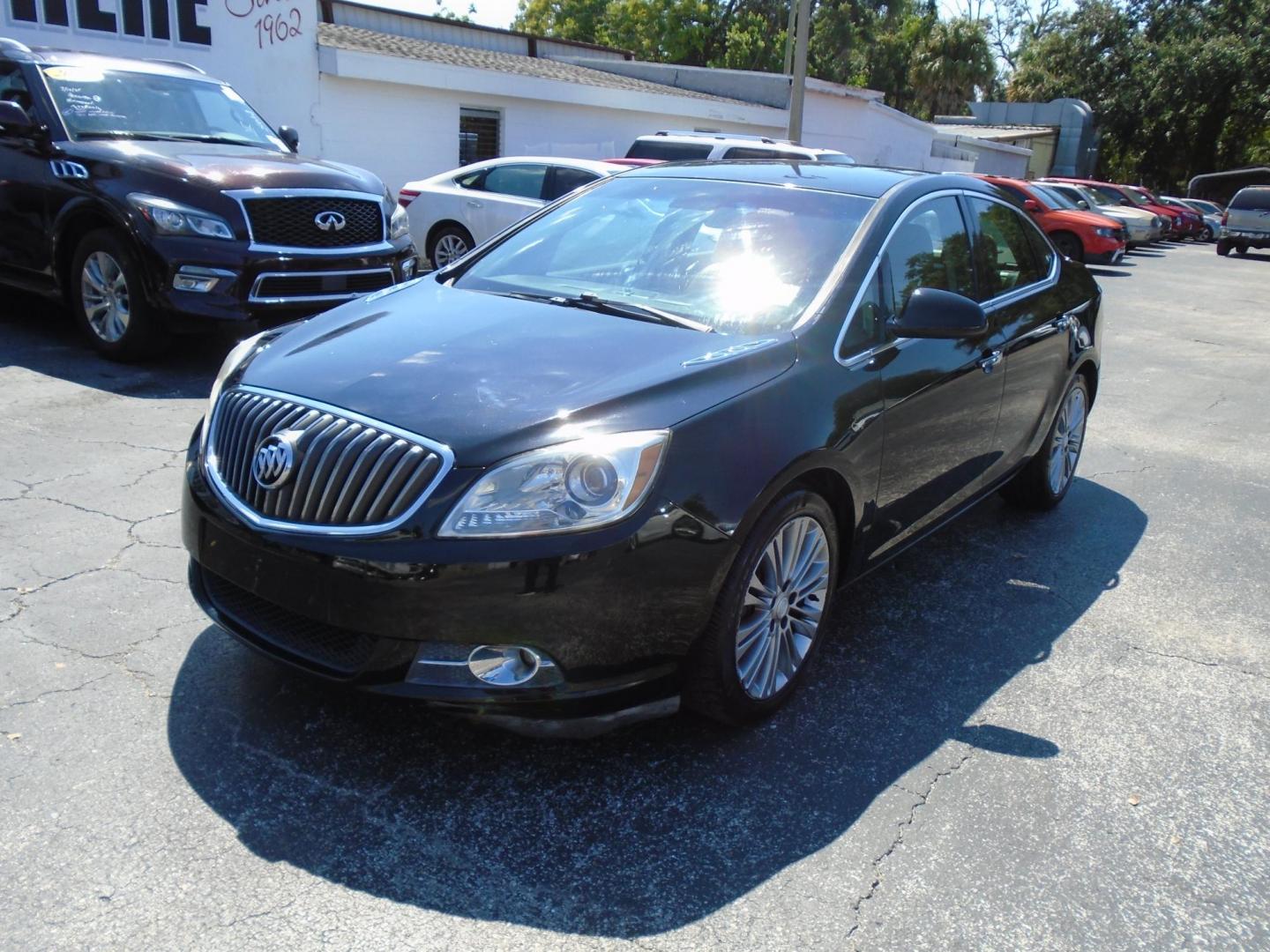 2012 BLACK /Brown Buick Verano Leather (1G4PS5SK2C4) with an 2.4L L4 DOHC 16V FFV engine, 6-Speed Automatic transmission, located at 6112 N Florida Avenue, Tampa, FL, 33604, (888) 521-5131, 27.954929, -82.459534 - 499$ down plus tax & tag. - Photo#2