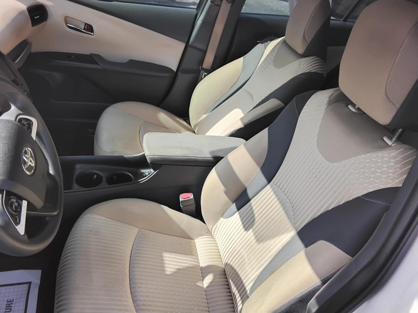 2016 White /Beige Toyota Prius Two (JTDKBRFU1G3) with an 1.8L L4 DOHC 16V HYBRID engine, CVT transmission, located at 6112 N Florida Avenue, Tampa, FL, 33604, (888) 521-5131, 27.954929, -82.459534 - $499 down plus tax & tag. - Photo#10