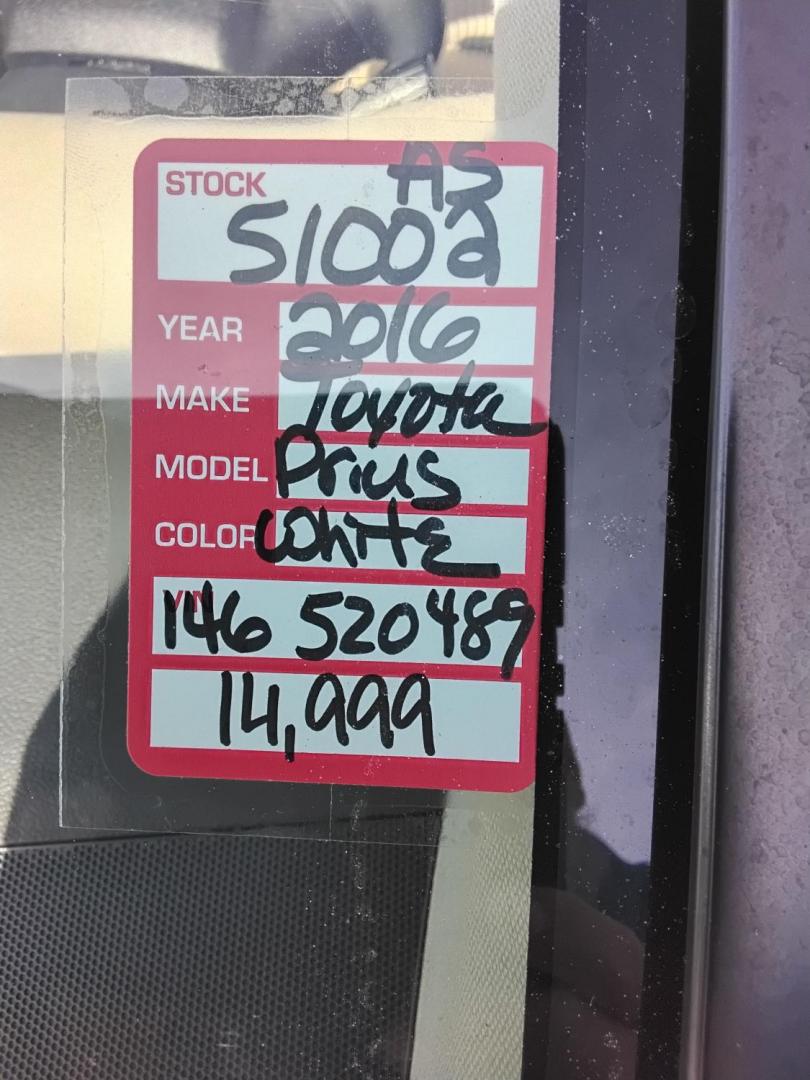2016 White /Beige Toyota Prius Two (JTDKBRFU1G3) with an 1.8L L4 DOHC 16V HYBRID engine, CVT transmission, located at 6112 N Florida Avenue, Tampa, FL, 33604, (888) 521-5131, 27.954929, -82.459534 - $499 down plus tax & tag. - Photo#25