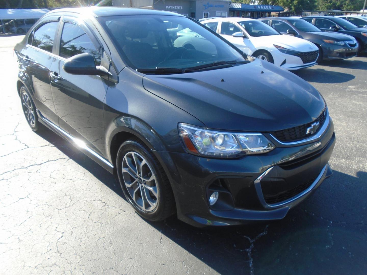 2019 Chevrolet Sonic LT Manual Sedan (1G1JD5SB1K4) with an 1.4L L4 DOHC 24V TURBO engine, 5M transmission, located at 6112 N Florida Avenue, Tampa, FL, 33604, (888) 521-5131, 27.954929, -82.459534 - Photo#1