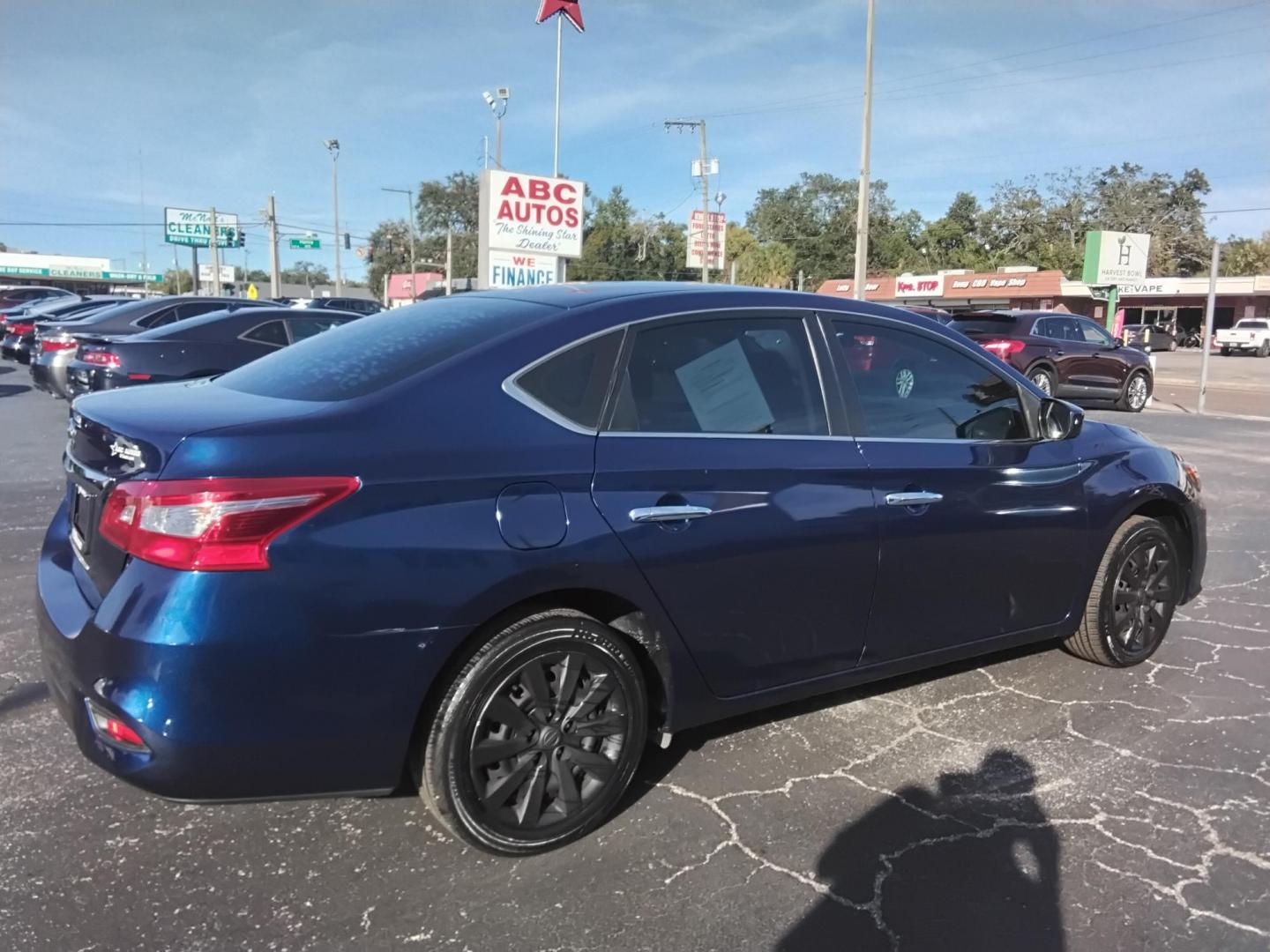 2019 Blue /Grey Nissan Sentra S CVT (3N1AB7AP1KY) with an 1.8L L4 SFI DOHC 16V engine, CVT transmission, located at 6112 N Florida Avenue, Tampa, FL, 33604, (888) 521-5131, 27.954929, -82.459534 - 499$ DOWN PLUS TAX & TAG. - Photo#4