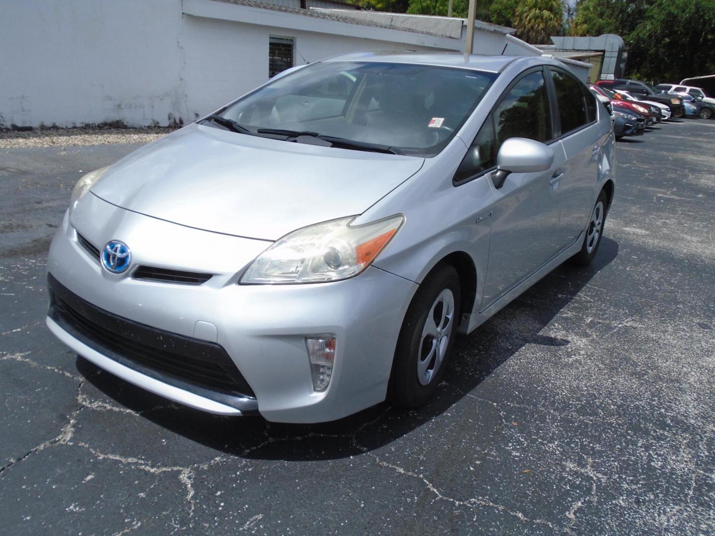 2014 SILVER /Beige Toyota Prius Four (JTDKN3DU4E0) with an 1.8L L4 DOHC 16V HYBRID engine, Continuously Variable Transmission transmission, located at 6112 N Florida Avenue, Tampa, FL, 33604, (888) 521-5131, 27.954929, -82.459534 - 499 DOWN PLUS TAX & TAG - Photo#1