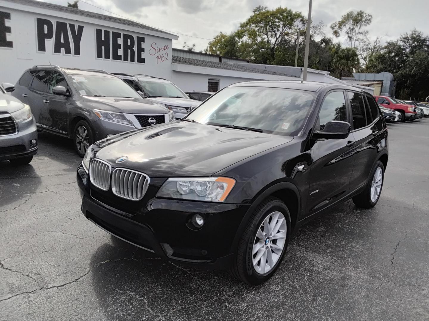 2013 BLACK /Grey BMW X3 xDrive28i (5UXWX9C57D0) with an 3.0L L6 DOHC 24V engine, 8-Speed Automatic transmission, located at 6112 N Florida Avenue, Tampa, FL, 33604, (888) 521-5131, 27.954929, -82.459534 - $499 down plus tax & tag, - Photo#2