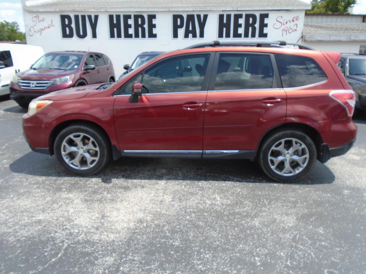2015 Subaru Forester 2.5i Touring (JF2SJAUC7FH) with an 2.5L H4 SOHC 16V engine, 6-Speed Automatic transmission, located at 6112 N Florida Avenue, Tampa, FL, 33604, (888) 521-5131, 27.954929, -82.459534 - Photo#0