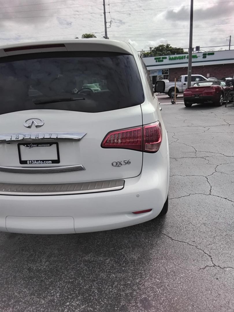 2012 White /Black Infiniti QX56 2WD (JN8AZ2NF5C9) with an 5.6L V8 DOHC 32V engine, 5-Speed Automatic transmission, located at 6112 N Florida Avenue, Tampa, FL, 33604, (888) 521-5131, 27.954929, -82.459534 - $499 down plus tax & tag. - Photo#7