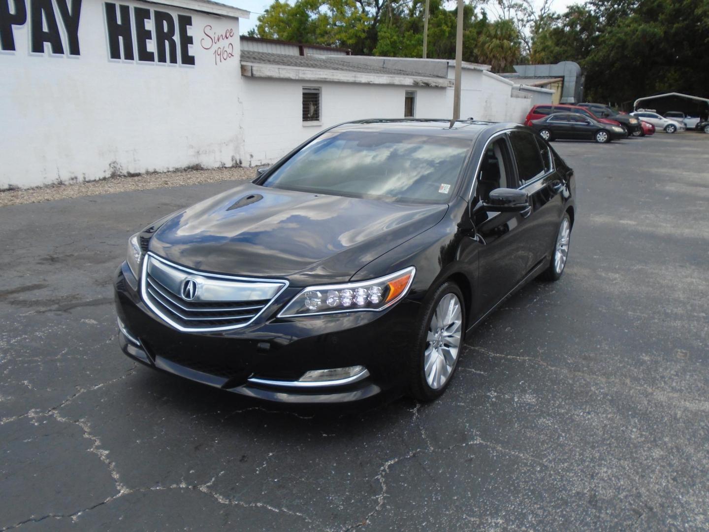 2014 BLACK /GREY Acura RLX 6-Spd AT w/Advance Package (JH4KC1F91EC) with an 3.5L V6 SOHC 24V engine, 6-Speed Automatic transmission, located at 6112 N Florida Avenue, Tampa, FL, 33604, (888) 521-5131, 27.954929, -82.459534 - 499 DOWN PLUS TAX TAG FEE!!!! - Photo#3