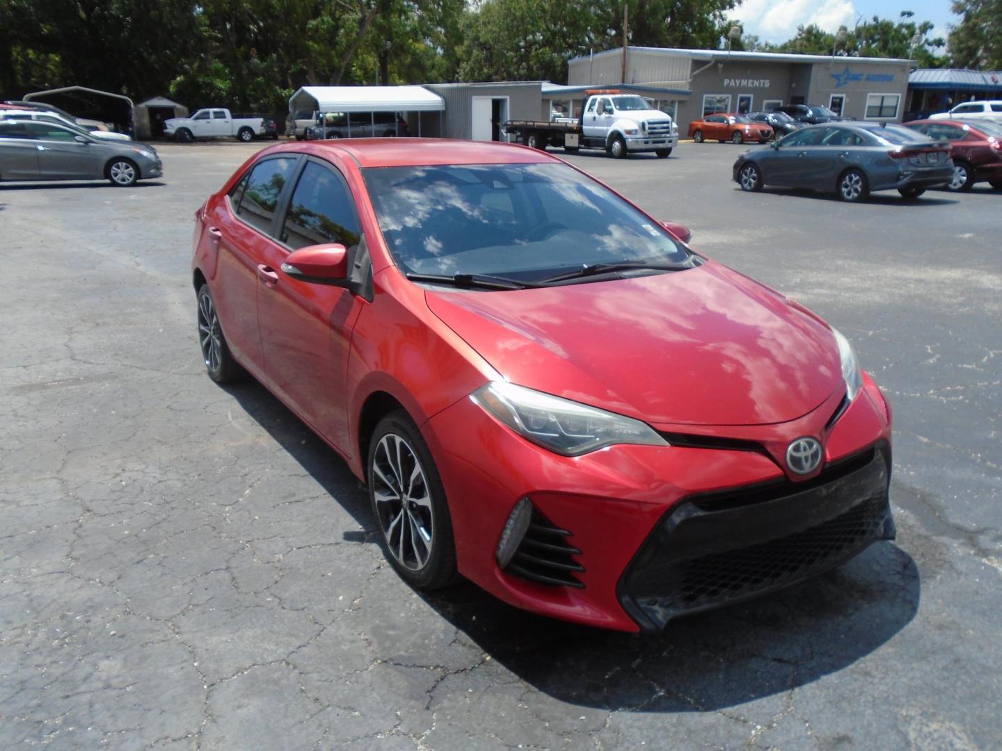 2017 RED /BLACK Toyota Corolla SE CVT (5YFBURHE4HP) with an 1.8L L4 DOHC 16V engine, CVT transmission, located at 6112 N Florida Avenue, Tampa, FL, 33604, (888) 521-5131, 27.954929, -82.459534 - 499 DOWN PLUS TAX & TAG - Photo#3
