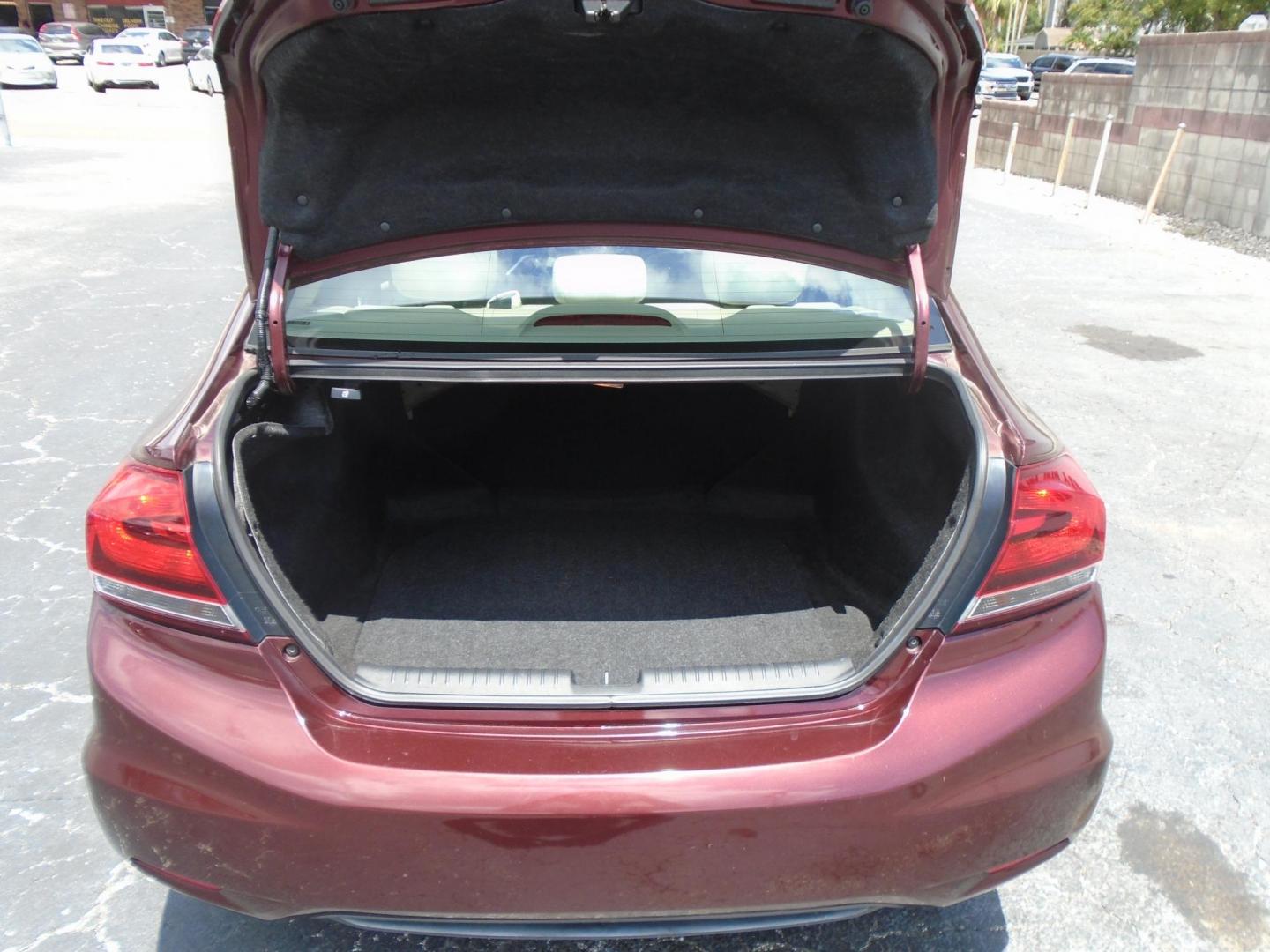 2015 RED /Beige Honda Civic LX Sedan CVT (19XFB2F59FE) with an 1.8L L4 SOHC 16V engine, Continuously Variable Transmission transmission, located at 6112 N Florida Avenue, Tampa, FL, 33604, (888) 521-5131, 27.954929, -82.459534 - 499 DOWN PLUS TAX & TAG - Photo#7