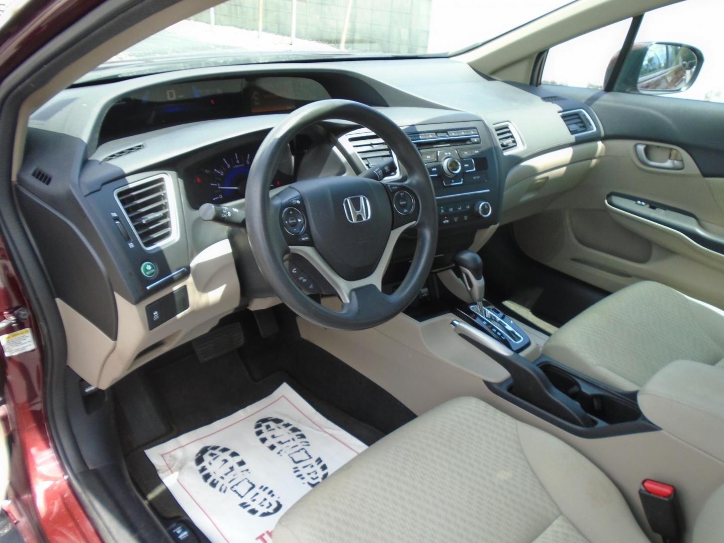 2015 RED /Beige Honda Civic LX Sedan CVT (19XFB2F59FE) with an 1.8L L4 SOHC 16V engine, Continuously Variable Transmission transmission, located at 6112 N Florida Avenue, Tampa, FL, 33604, (888) 521-5131, 27.954929, -82.459534 - 499 DOWN PLUS TAX & TAG - Photo#10