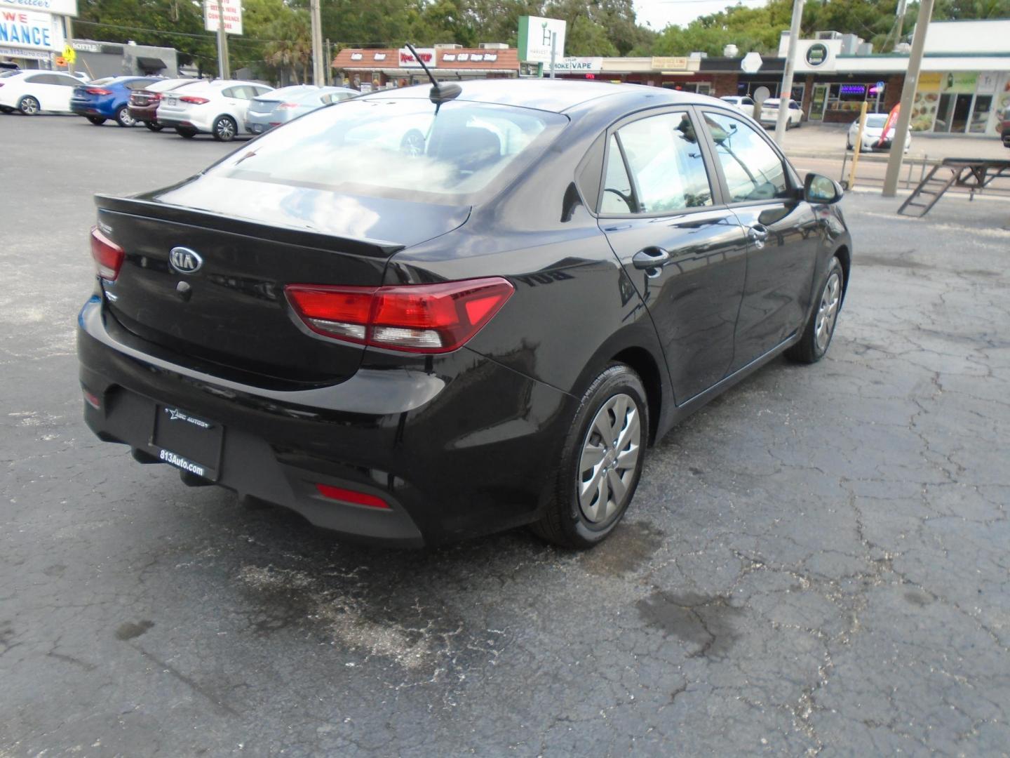 2019 BLACK /Grey Kia Rio LX (3KPA24AB7KE) with an 1.6L L4 DOHC 16V engine, 6A transmission, located at 6112 N Florida Avenue, Tampa, FL, 33604, (888) 521-5131, 27.954929, -82.459534 - 499 DOWN PLUS TAX & TAG - Photo#5