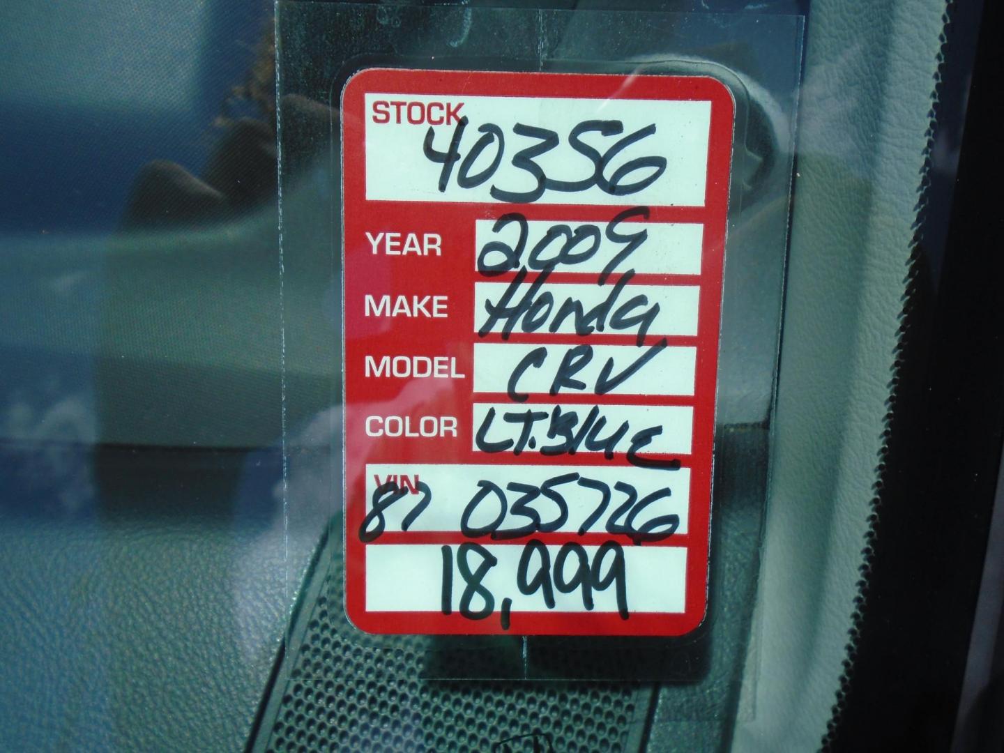 2009 LT BLUE /Beige Honda CR-V EX-L 2WD 5-Speed AT (5J6RE38789L) with an 2.4L L4 DOHC 16V engine, 5-Speed Automatic Overdrive transmission, located at 6112 N Florida Avenue, Tampa, FL, 33604, (888) 521-5131, 27.954929, -82.459534 - 499 DOWN PLUS TAX & TAG - Photo#15