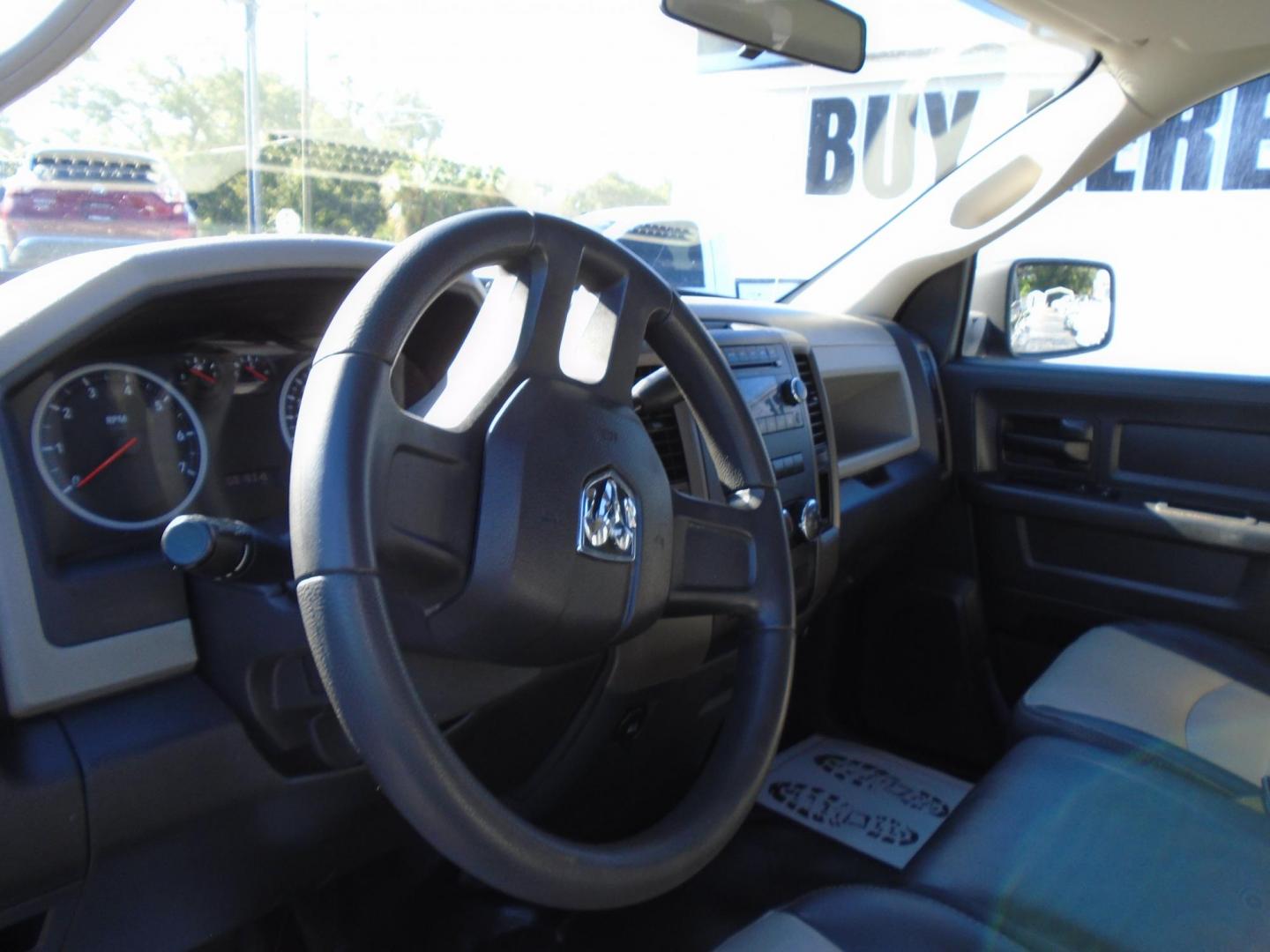 2012 BLACK /Grey Dodge Ram 1500 ST Quad Cab 2WD (1C6RD6FK0CS) with an 3.7L V6 SOHC 12V engine, 6-Speed Automatic transmission, located at 6112 N Florida Avenue, Tampa, FL, 33604, (888) 521-5131, 27.954929, -82.459534 - 499 DOWN PLUS TAX &TAG - Photo#9