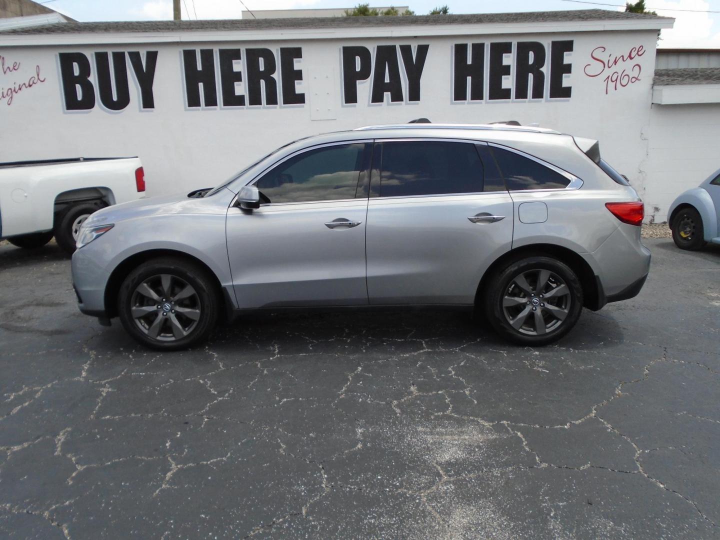 2016 SILVER /Beige Acura MDX 9-Spd AT Advance Package (5FRYD3H97GB) with an 3.5L V6 SOHC 24V engine, 9-Speed Automatic transmission, located at 6112 N Florida Avenue, Tampa, FL, 33604, (888) 521-5131, 27.954929, -82.459534 - 499 DOWN PLUS TAX & TAG - Photo#0