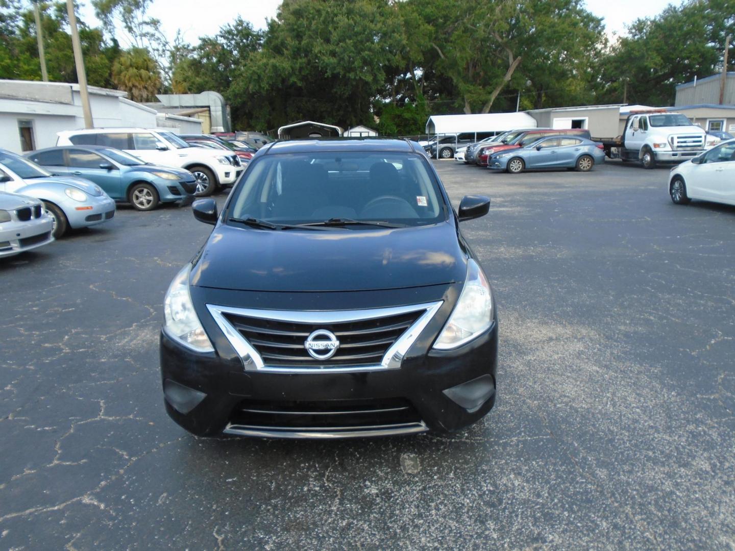 2018 BLACK /GREY Nissan Versa 1.6 SL Sedan (3N1CN7APXJL) with an 1.6L L4 DOHC 16V engine, CVT transmission, located at 6112 N Florida Avenue, Tampa, FL, 33604, (888) 521-5131, 27.954929, -82.459534 - 499 DOWN PLUS TAX & TAG. - Photo#0