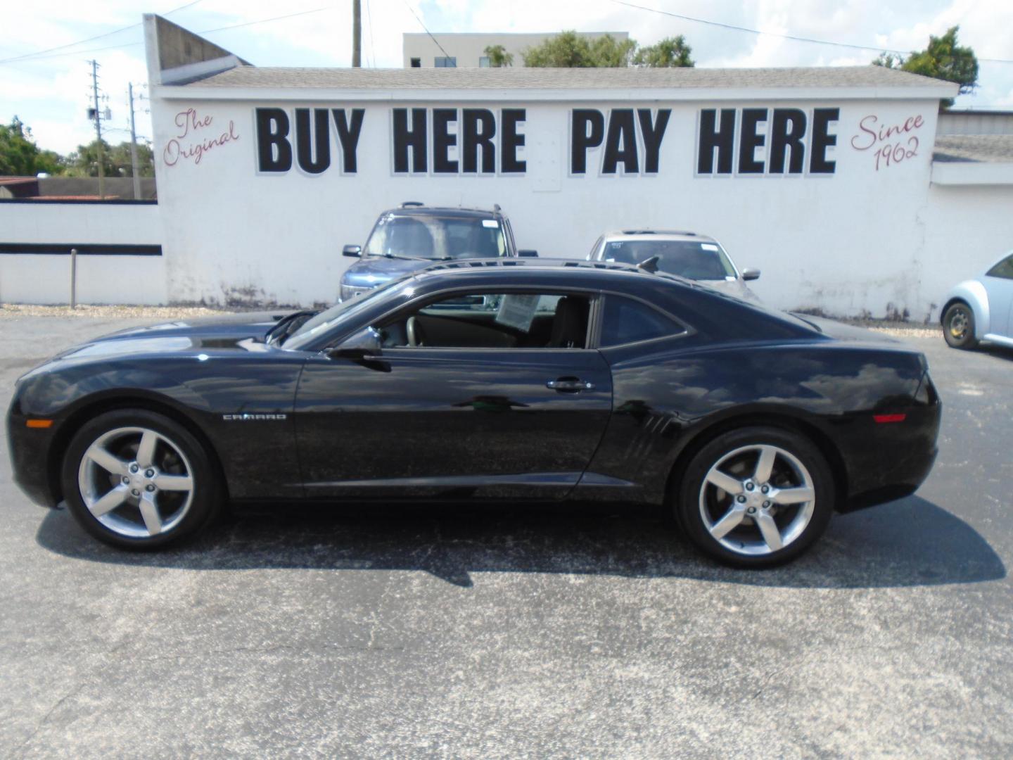 2011 BLACK /Grey Chevrolet Camaro LS Coupe (2G1FA1ED9B9) with an 3.6L V6 DOHC 24V engine, 6-Speed Automatic transmission, located at 6112 N Florida Avenue, Tampa, FL, 33604, (888) 521-5131, 27.954929, -82.459534 - 499 DOWN PLUS TAX & TAG. - Photo#0