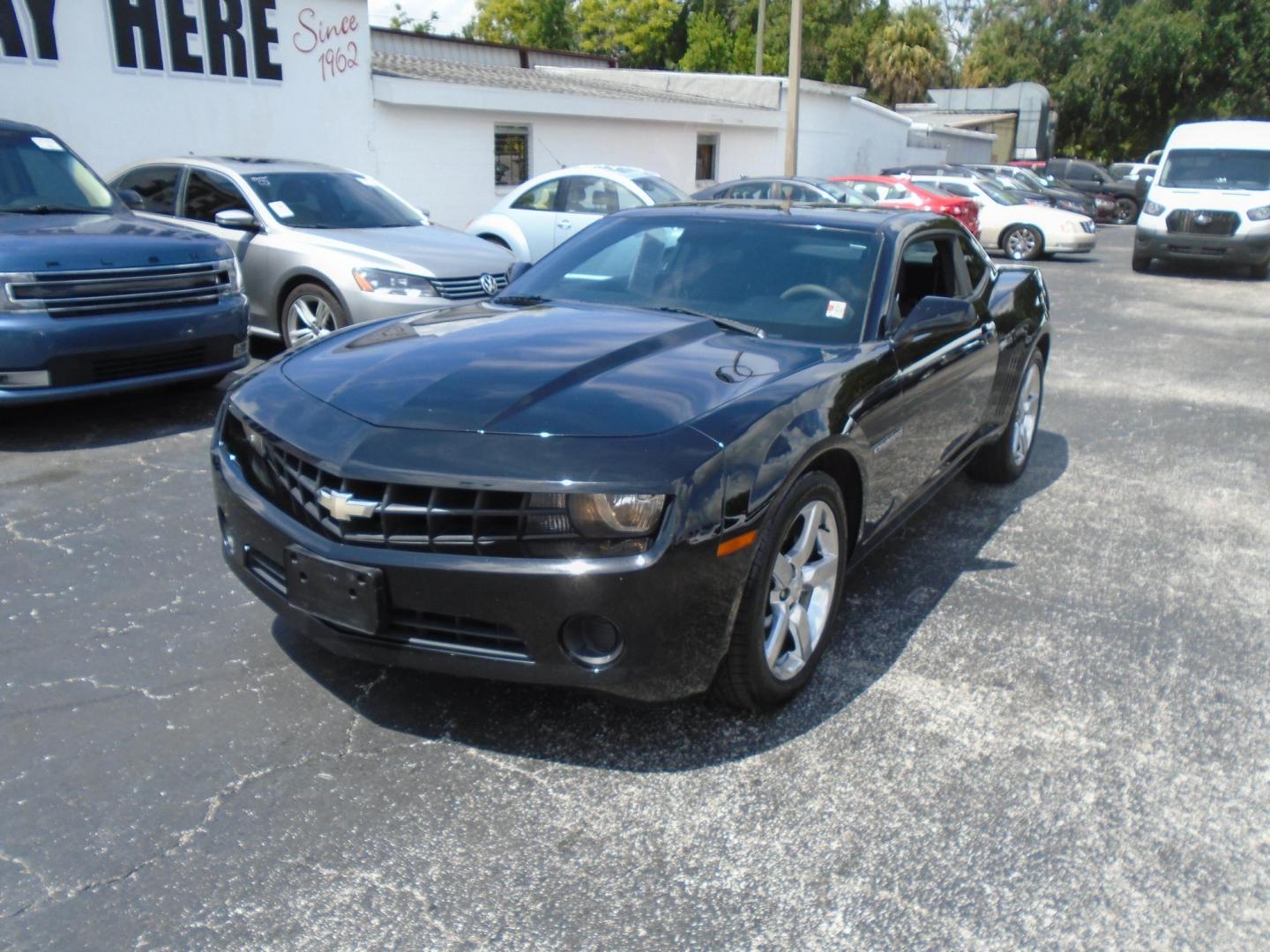 2011 BLACK /Grey Chevrolet Camaro LS Coupe (2G1FA1ED9B9) with an 3.6L V6 DOHC 24V engine, 6-Speed Automatic transmission, located at 6112 N Florida Avenue, Tampa, FL, 33604, (888) 521-5131, 27.954929, -82.459534 - 499 DOWN PLUS TAX & TAG. - Photo#1