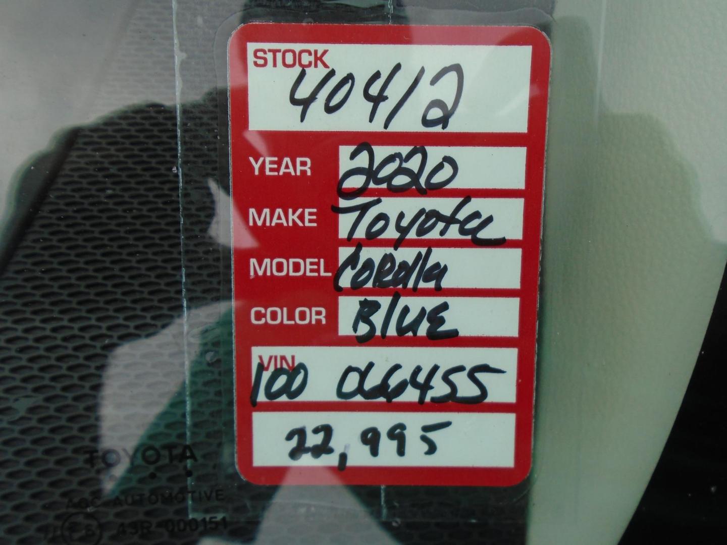 2020 Blue /Grey Toyota Corolla LE (JTDEPRAE8LJ) with an 1.8L L4 DOHC 16V engine, CVT transmission, located at 6112 N Florida Avenue, Tampa, FL, 33604, (888) 521-5131, 27.954929, -82.459534 - 499$ DOWN PLUS TAX & TAG. - Photo#16