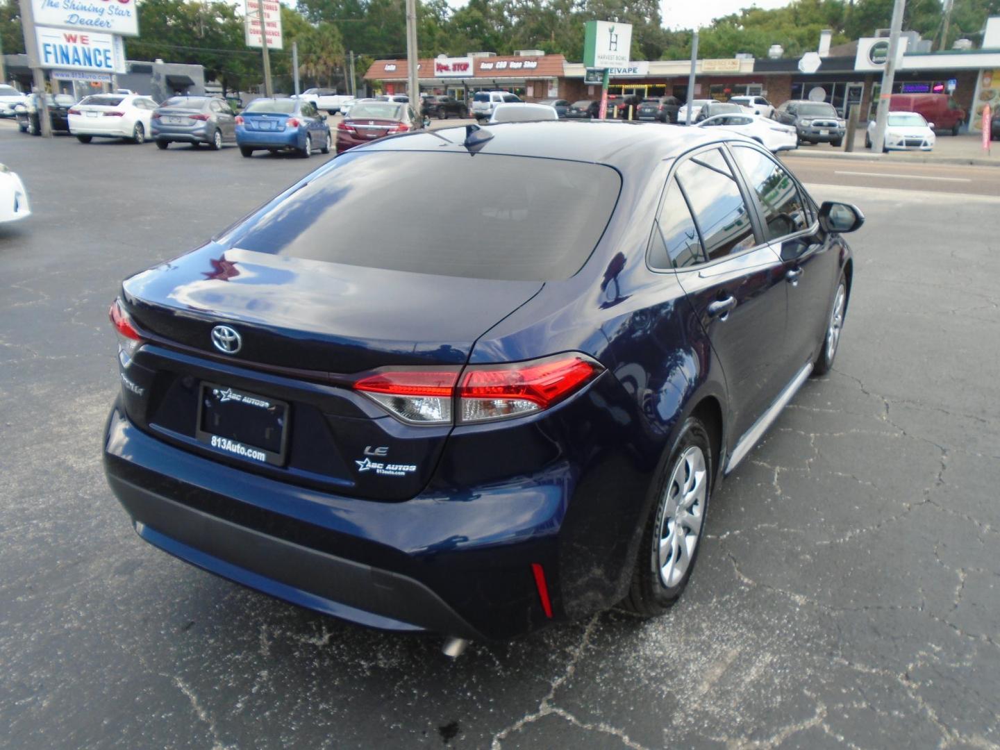 2020 Blue /Grey Toyota Corolla LE (JTDEPRAE8LJ) with an 1.8L L4 DOHC 16V engine, CVT transmission, located at 6112 N Florida Avenue, Tampa, FL, 33604, (888) 521-5131, 27.954929, -82.459534 - 499$ DOWN PLUS TAX & TAG. - Photo#6