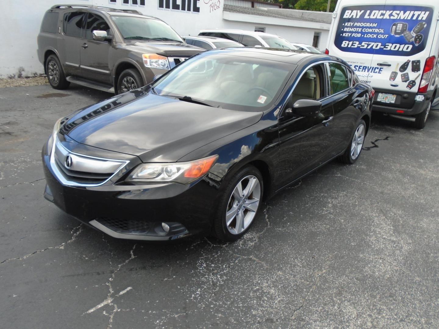 2013 BLACK /Beige Acura ILX 5-Spd AT w/ Technology Package (19VDE1F74DE) with an 2.0L L4 16V DOHC engine, 5-Speed Automatic transmission, located at 6112 N Florida Avenue, Tampa, FL, 33604, (888) 521-5131, 27.954929, -82.459534 - 499$ DOWN PLUS TAX & TAG. - Photo#2