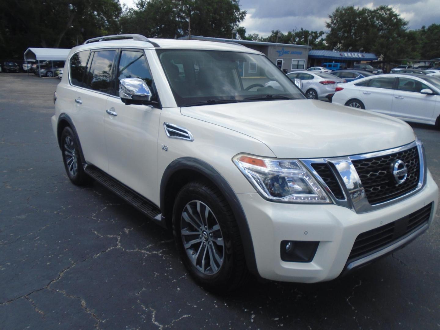 2019 White /BLACK Nissan Armada SL 2WD (JN8AY2ND6KX) with an 5.6L V8 DOHC 32V engine, 7A transmission, located at 6112 N Florida Avenue, Tampa, FL, 33604, (888) 521-5131, 27.954929, -82.459534 - 499$ DOWN PLUS TAX & TAG. - Photo#3