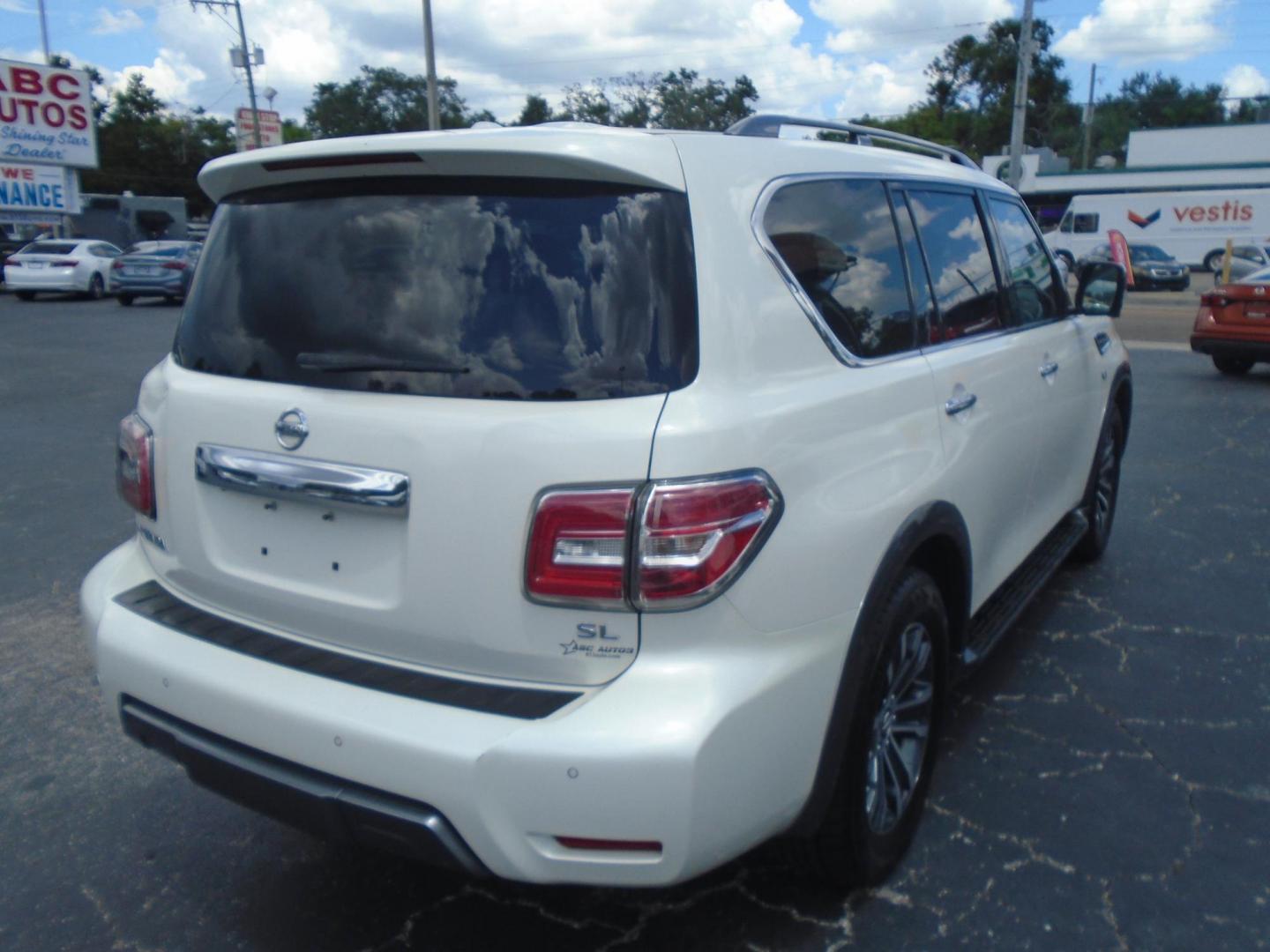 2019 White /BLACK Nissan Armada SL 2WD (JN8AY2ND6KX) with an 5.6L V8 DOHC 32V engine, 7A transmission, located at 6112 N Florida Avenue, Tampa, FL, 33604, (888) 521-5131, 27.954929, -82.459534 - 499$ DOWN PLUS TAX & TAG. - Photo#6