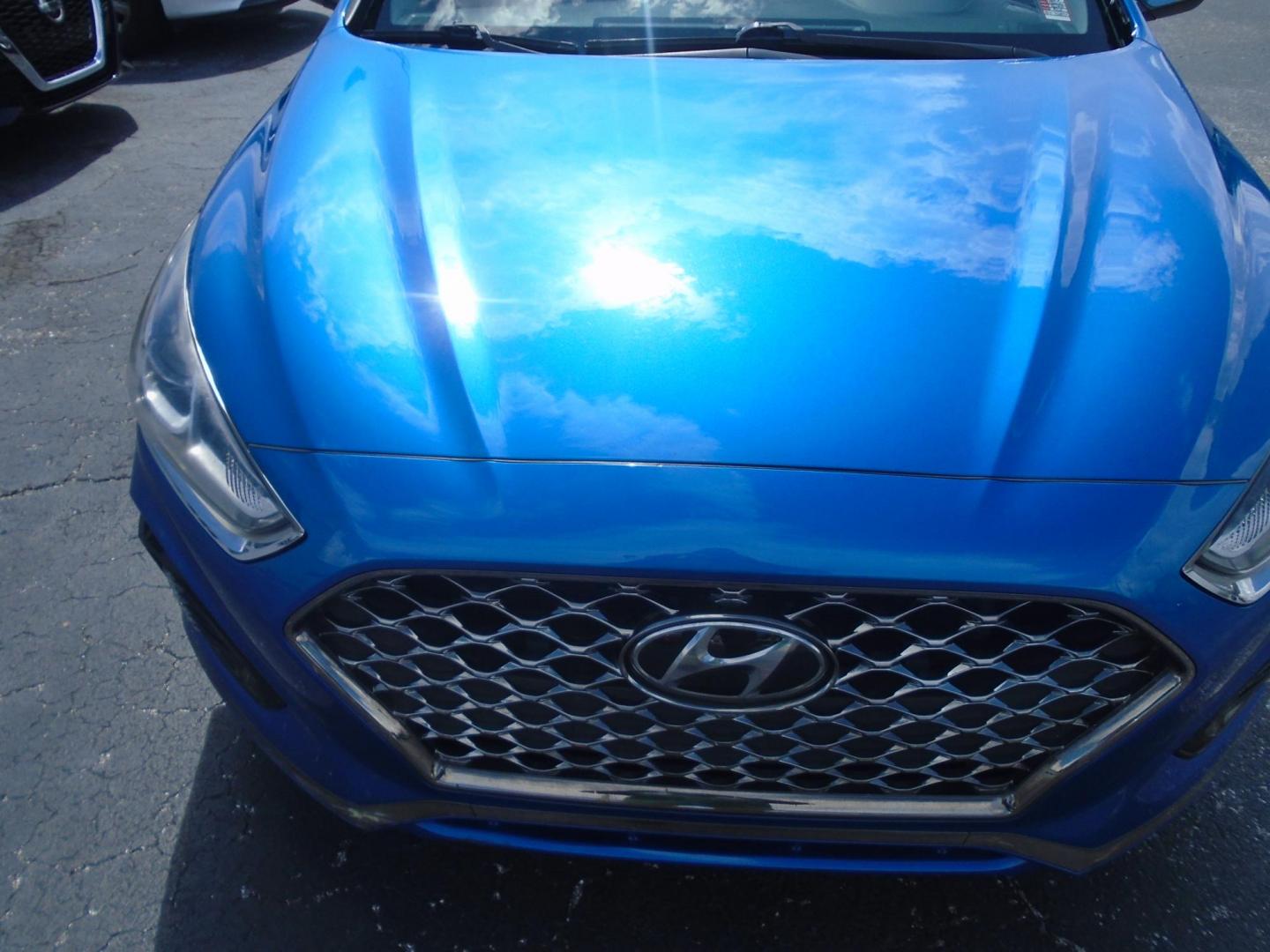 2019 Blue /Beige Hyundai Sonata Sport (5NPE34AF2KH) with an 2.4L L4 DOHC 16V engine, 6A transmission, located at 6112 N Florida Avenue, Tampa, FL, 33604, (888) 521-5131, 27.954929, -82.459534 - 499$ DOWN PLUS TAX & TAG. - Photo#2