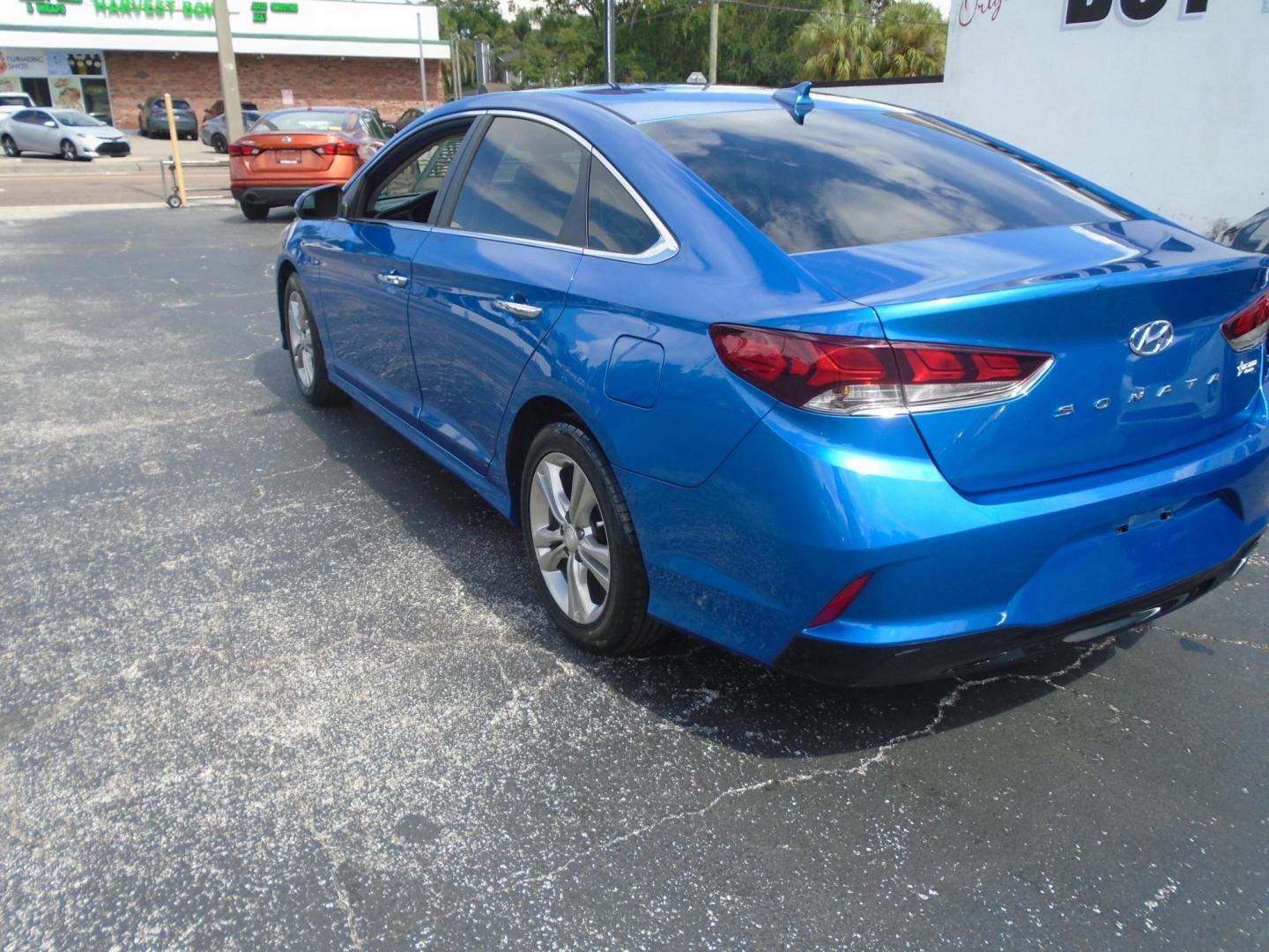 2019 Blue /Beige Hyundai Sonata Sport (5NPE34AF2KH) with an 2.4L L4 DOHC 16V engine, 6A transmission, located at 6112 N Florida Avenue, Tampa, FL, 33604, (888) 521-5131, 27.954929, -82.459534 - 499$ DOWN PLUS TAX & TAG. - Photo#4
