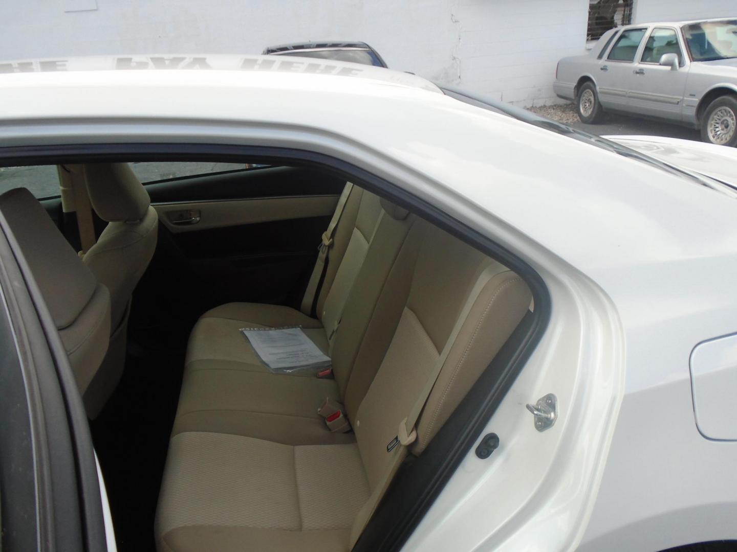 2014 White /Beige Toyota Corolla ECO CVT (5YFBPRHE8EP) with an 1.8L L4 DOHC 16V engine, Continuously Variable Transmission transmission, located at 6112 N Florida Avenue, Tampa, FL, 33604, (888) 521-5131, 27.954929, -82.459534 - 499$ down plus tax & tag. - Photo#12