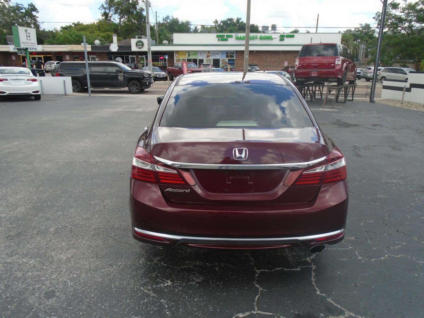 2017 RED /Beige Honda Accord LX Sedan CVT (1HGCR2F3XHA) with an 2.4L L4 DOHC 16V engine, CVT transmission, located at 6112 N Florida Avenue, Tampa, FL, 33604, (888) 521-5131, 27.954929, -82.459534 - 499$ DOWN PLUS TAX & TAG. - Photo#4
