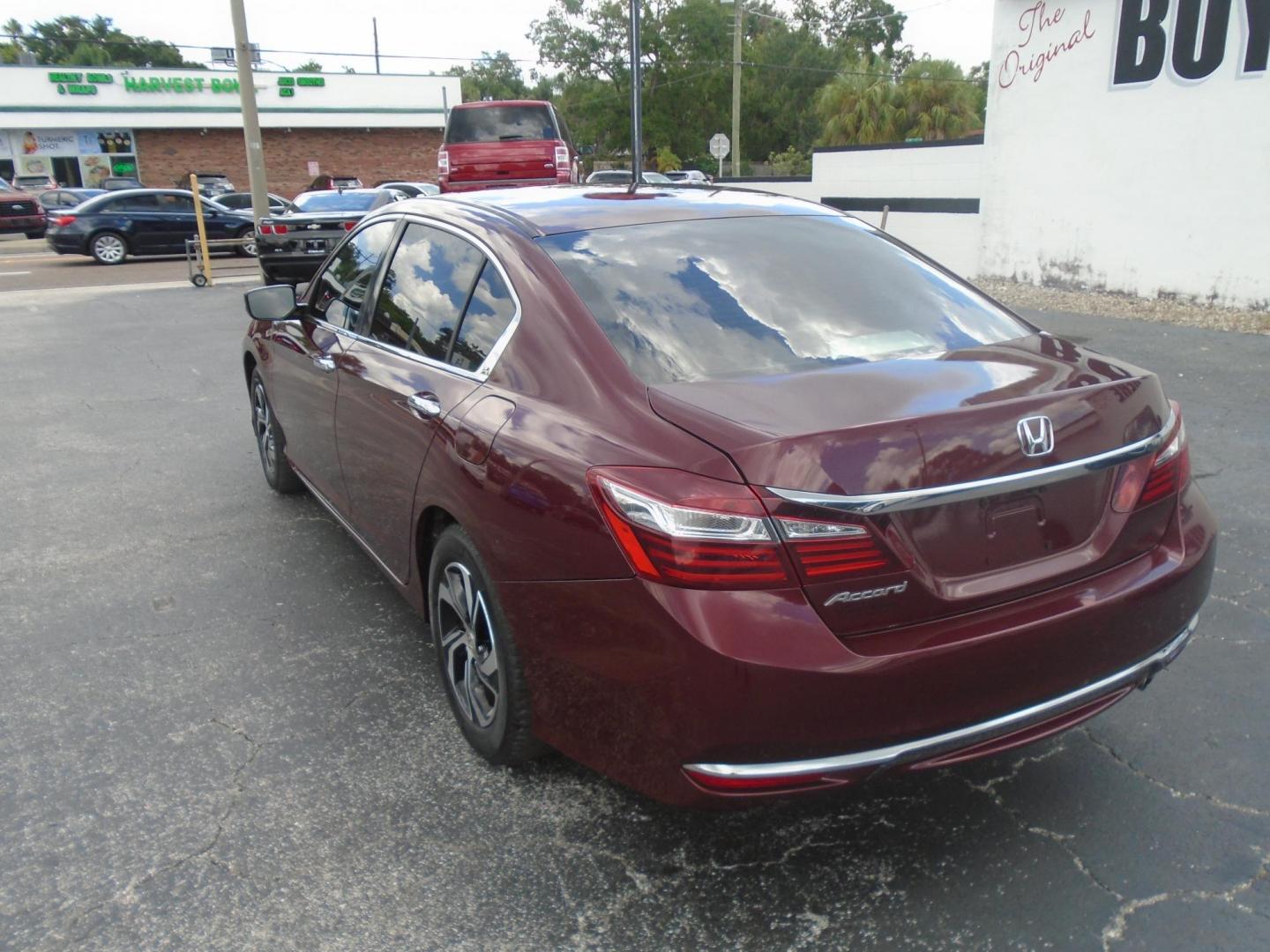 2017 RED /Beige Honda Accord LX Sedan CVT (1HGCR2F3XHA) with an 2.4L L4 DOHC 16V engine, CVT transmission, located at 6112 N Florida Avenue, Tampa, FL, 33604, (888) 521-5131, 27.954929, -82.459534 - 499$ DOWN PLUS TAX & TAG. - Photo#5