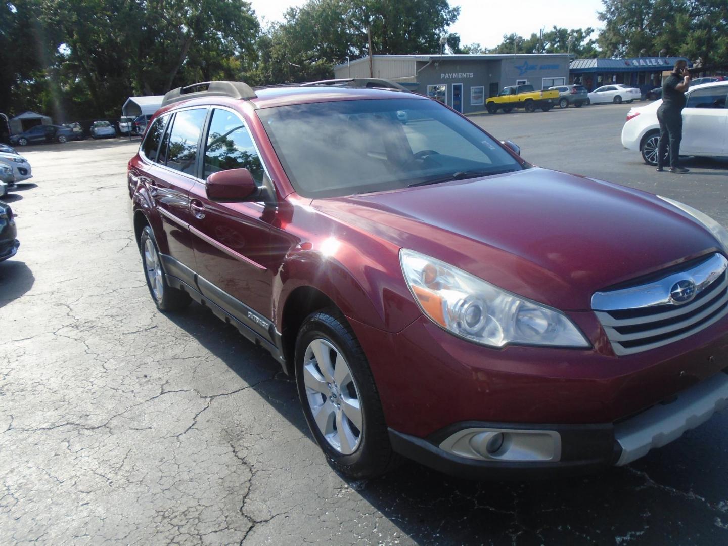 2011 RED /Beige Subaru Outback 3.6R Limited (4S4BRDLC4B2) with an 3.6L H6 DOHC 24V engine, 5-Speed Automatic transmission, located at 6112 N Florida Avenue, Tampa, FL, 33604, (888) 521-5131, 27.954929, -82.459534 - 499$ DOWN PLUS TAX & TAG. - Photo#2